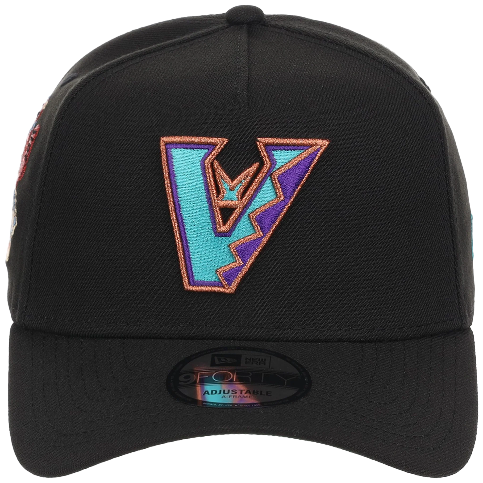 Arizona Diamondbacks MLB Flipmode 2.0 Black Dome New Era 9FORTY A-Frame (Black/Black/Kelly Green) - Image 5