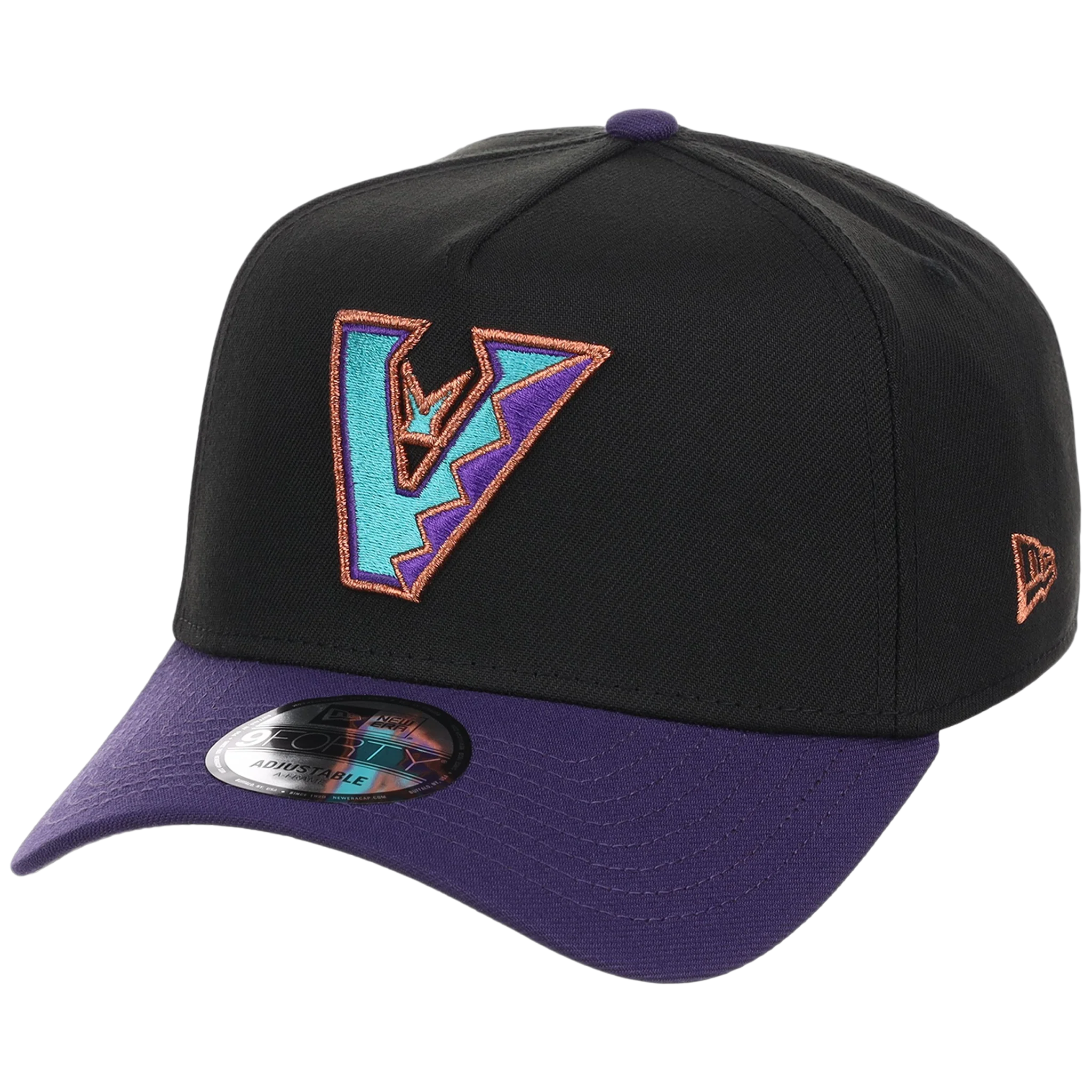 Arizona Diamondbacks MLB Flipmode 2.0 New Era 9FORTY A-Frame (Black/Purple/Gray) - Image 4
