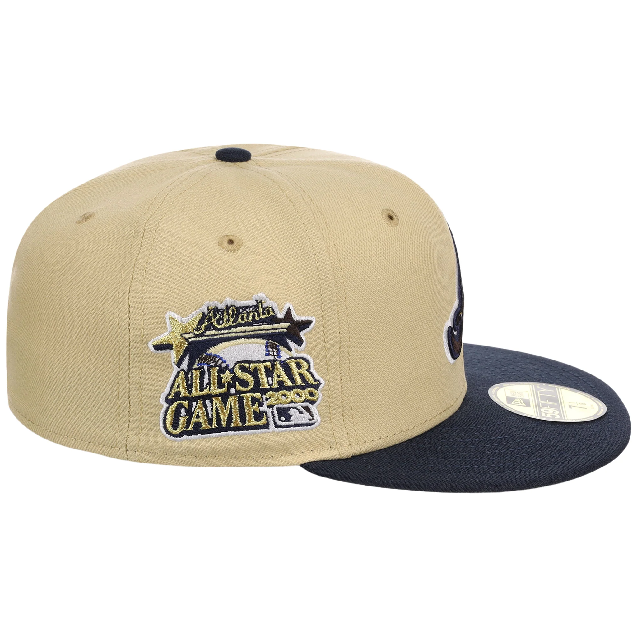 Atlanta Braves High Frequency Funk New Era 59FIFTY Vegas Gold/Navy - Image 3