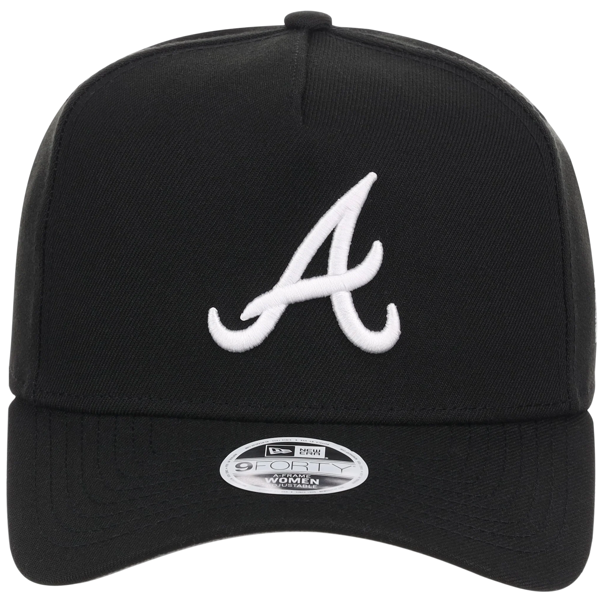 Atlanta Braves Women's New Era 9FORTY Black A-Frame - Image 5