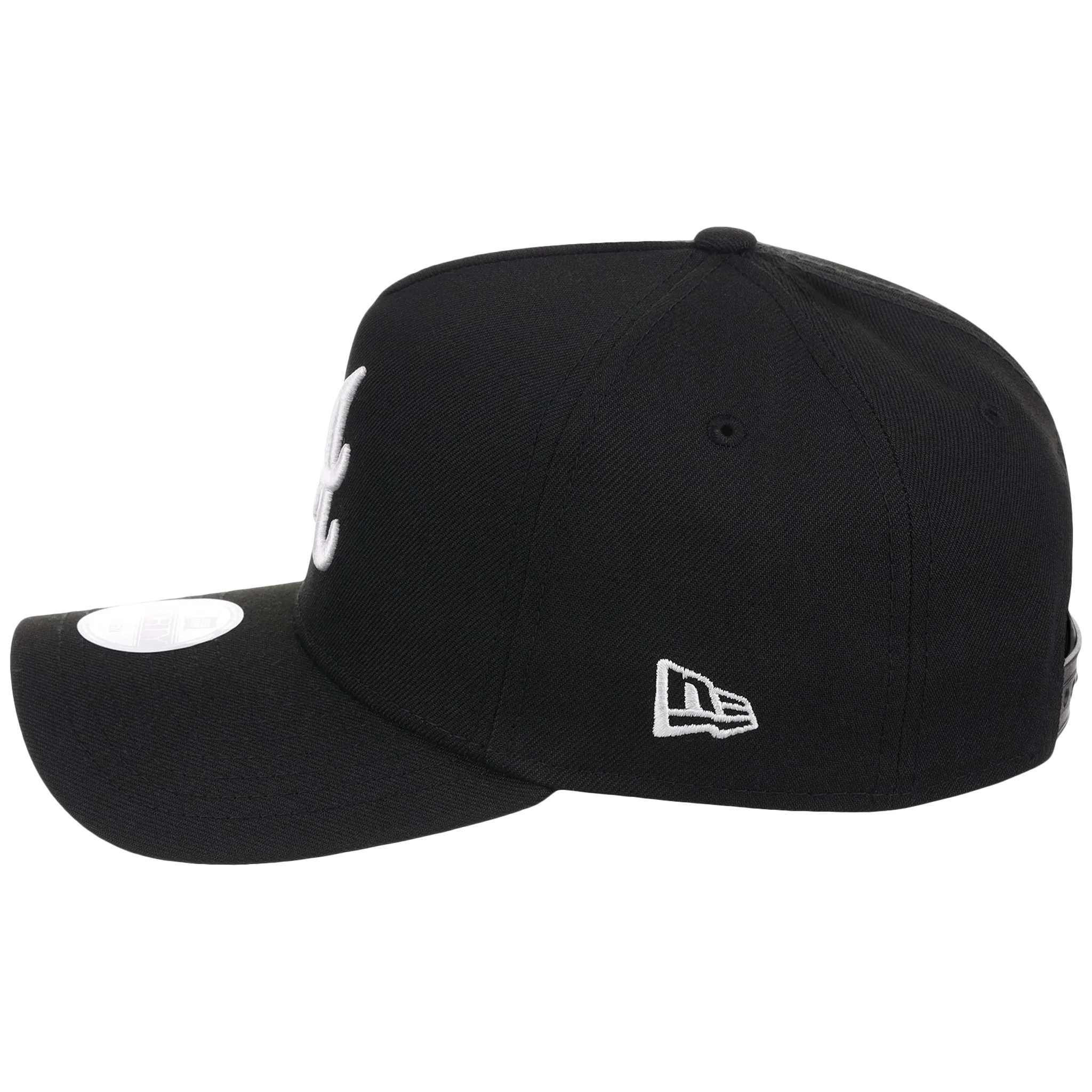 Atlanta Braves Women's New Era 9FORTY Black A-Frame - Image 6