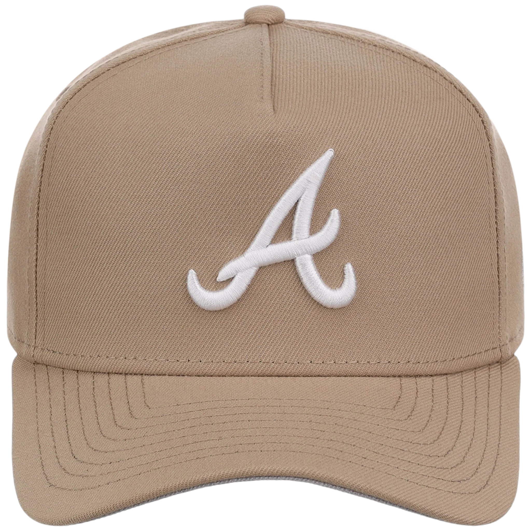 Atlanta Braves Women's New Era 9FORTY Camel A-Frame - Image 5
