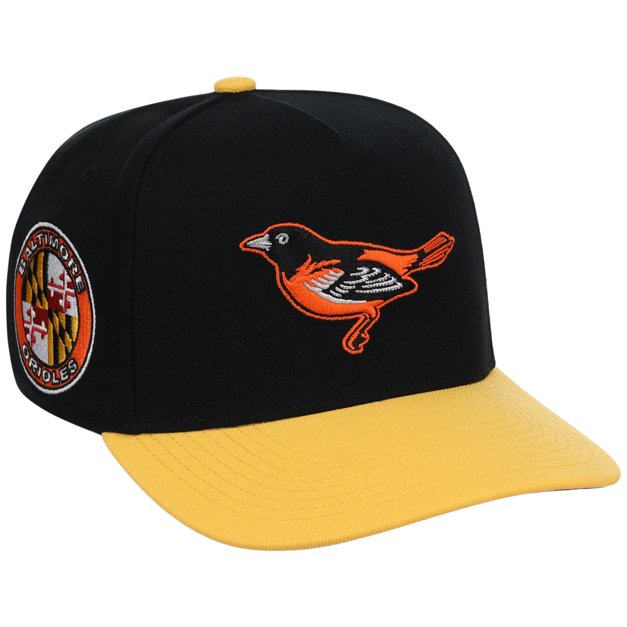 Baltimore Orioles Mitchell & Ness MLB 'Era Flip' Heritage Series Pro Pinch - Black/Yellow