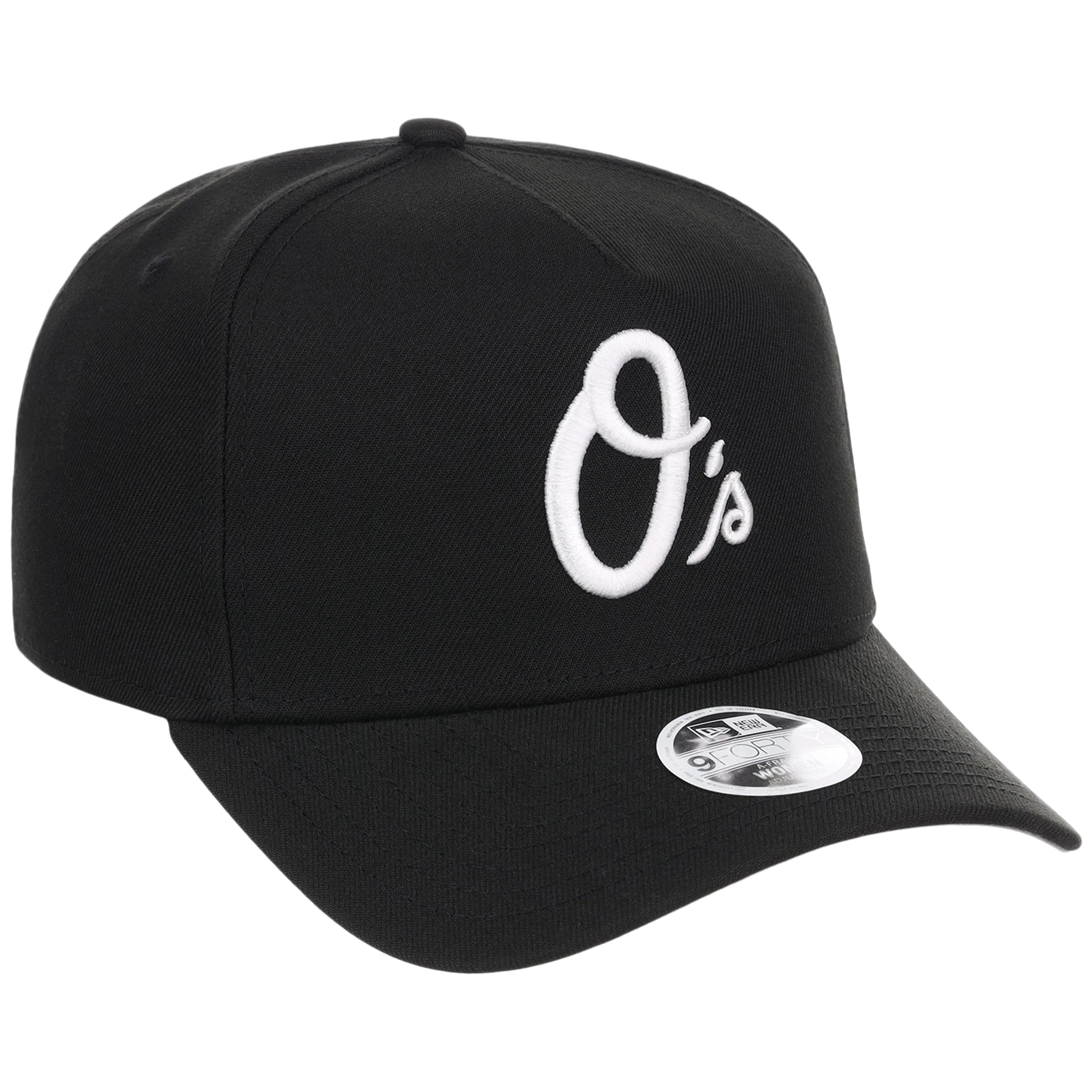Baltimore Orioles Women's New Era 9FORTY Black A-Frame