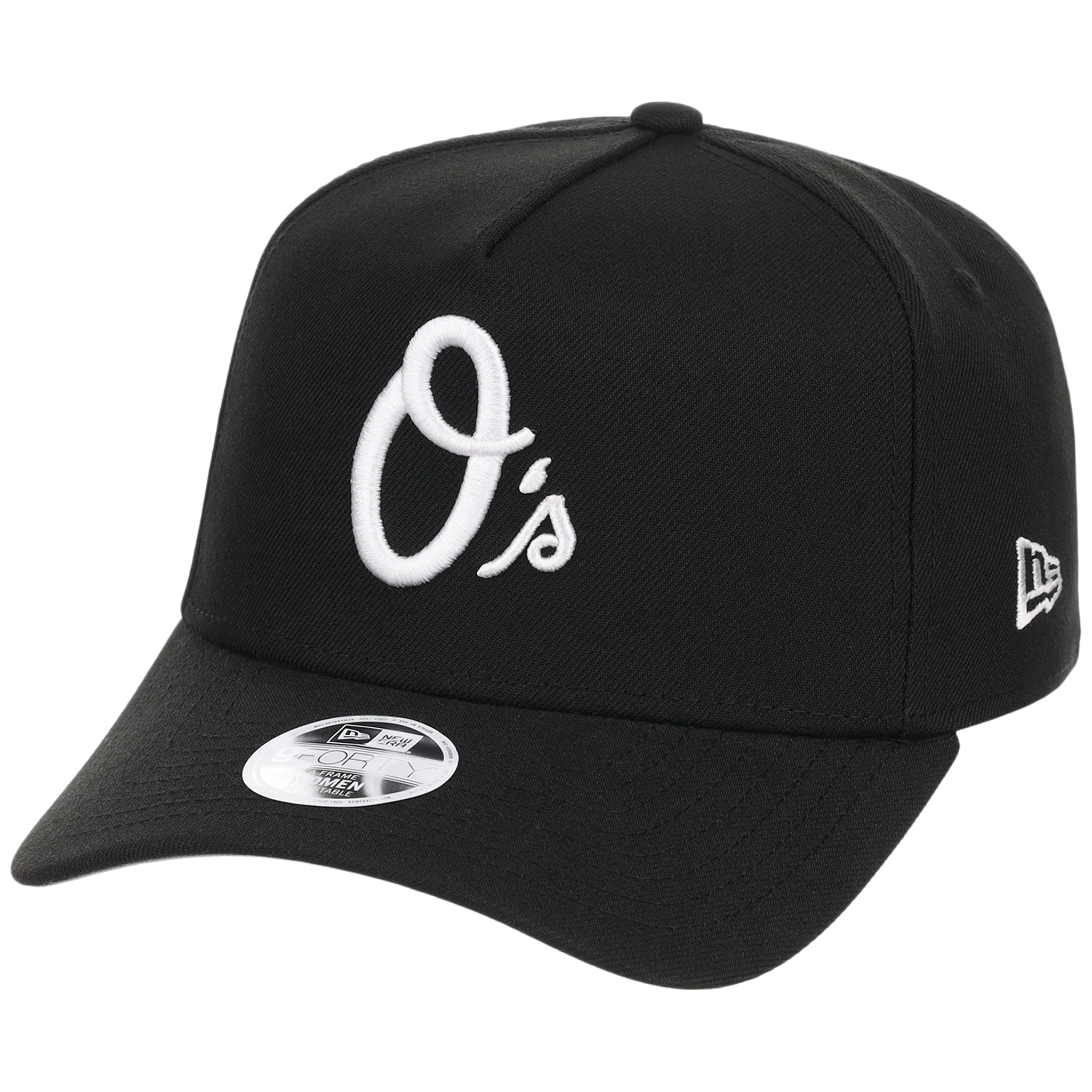 Baltimore Orioles Women's New Era 9FORTY Black A-Frame - Image 4