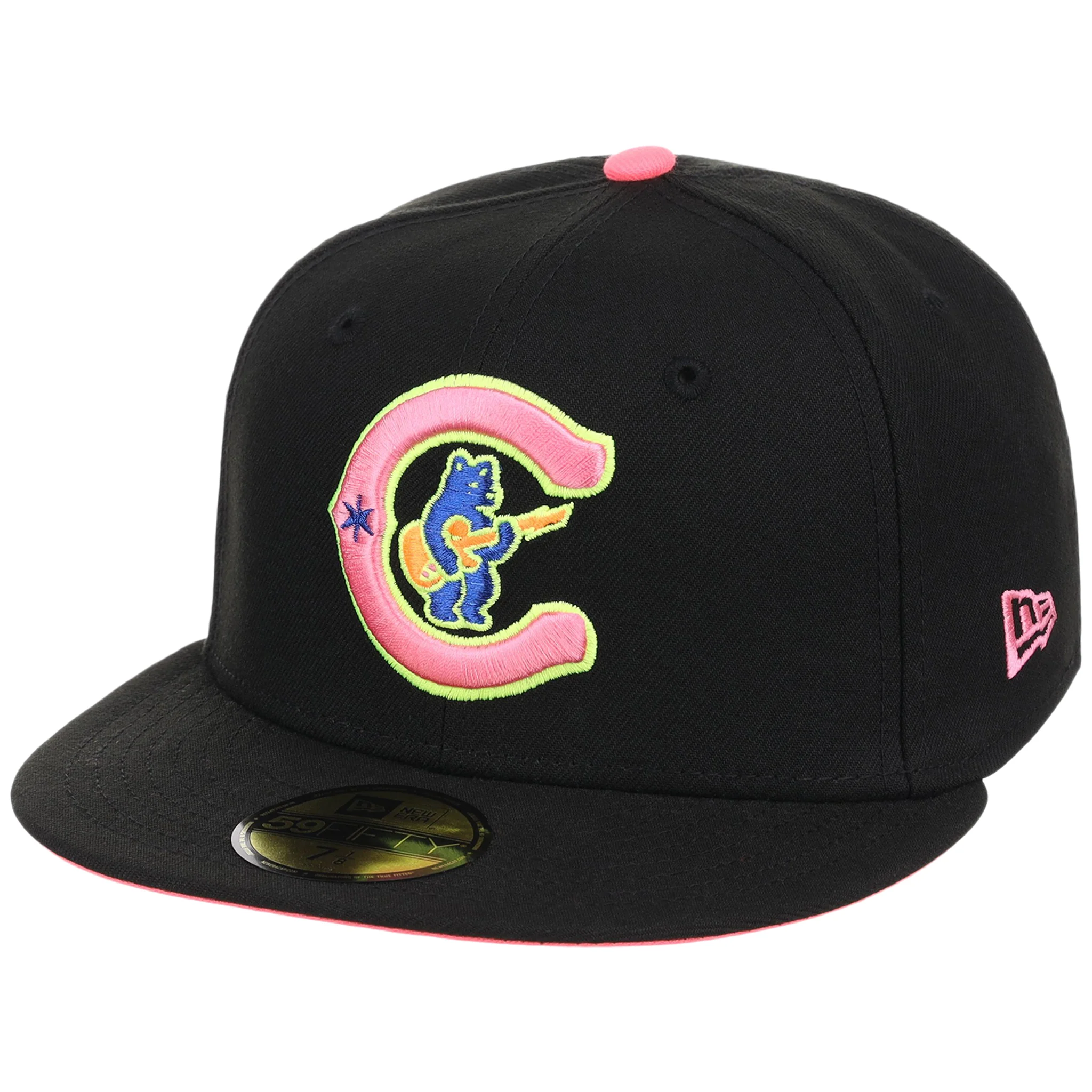 Chicago Cubs MLB Main Stage Black Neon New Era 59FIFTY - Image 4