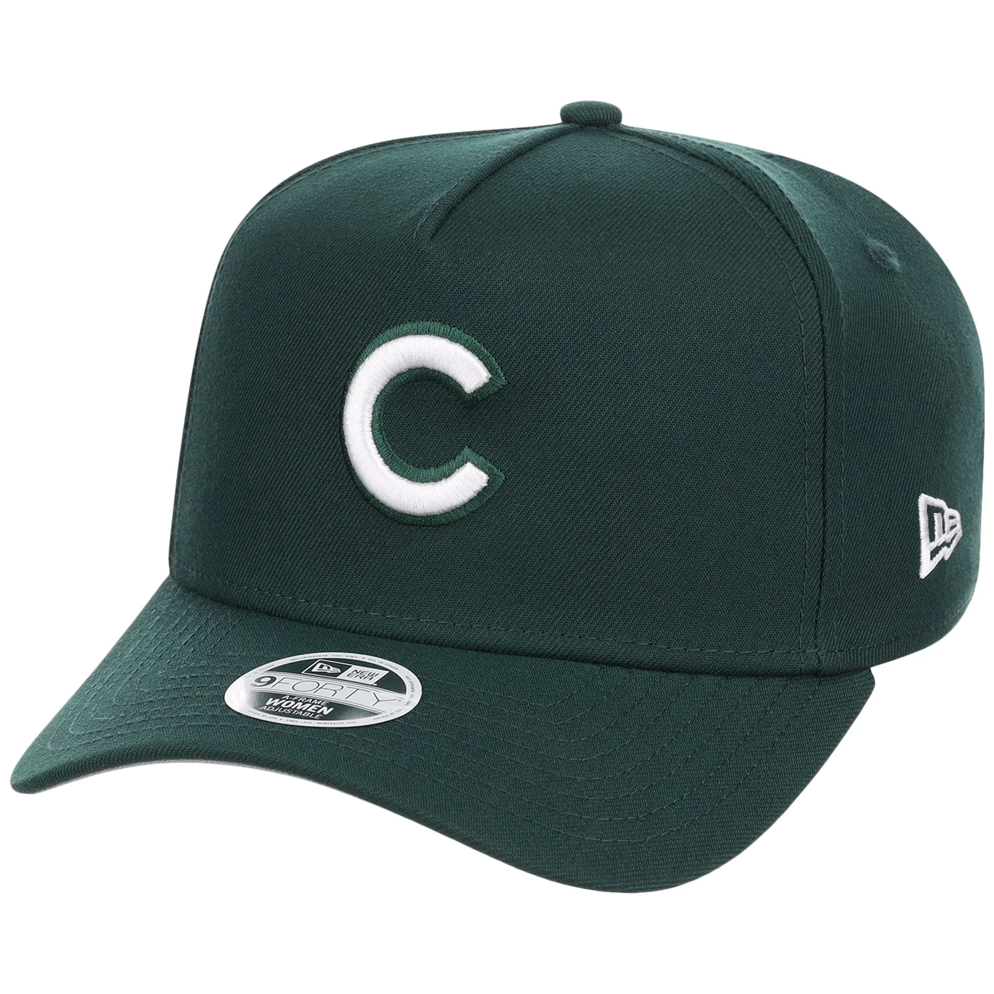 Chicago Cubs Women's New Era 9FORTY Dark Green A-Frame - Image 4