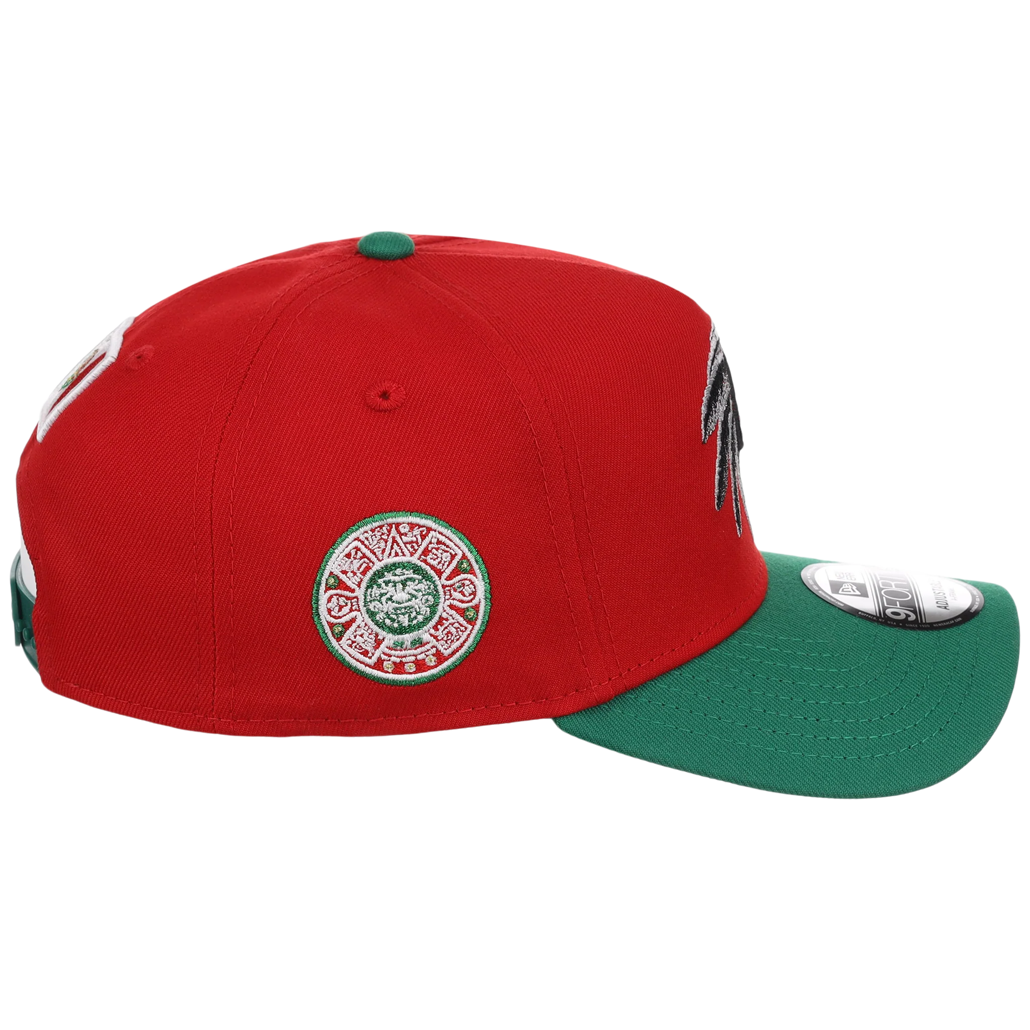 Crown the City: Mexico City - Aztec Head New Era 9FORTY (Red/Dark Green) - Image 3