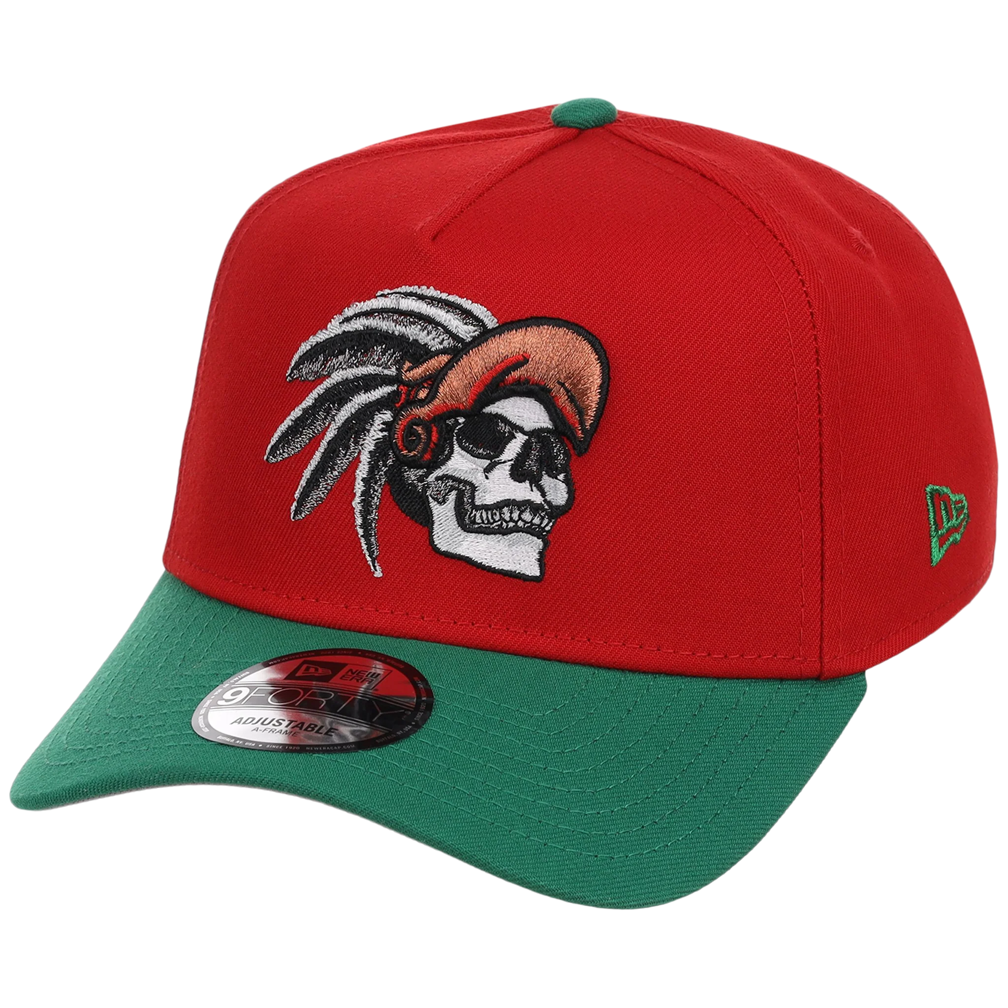 Crown the City: Mexico City - Aztec Head New Era 9FORTY (Red/Dark Green) - Image 4