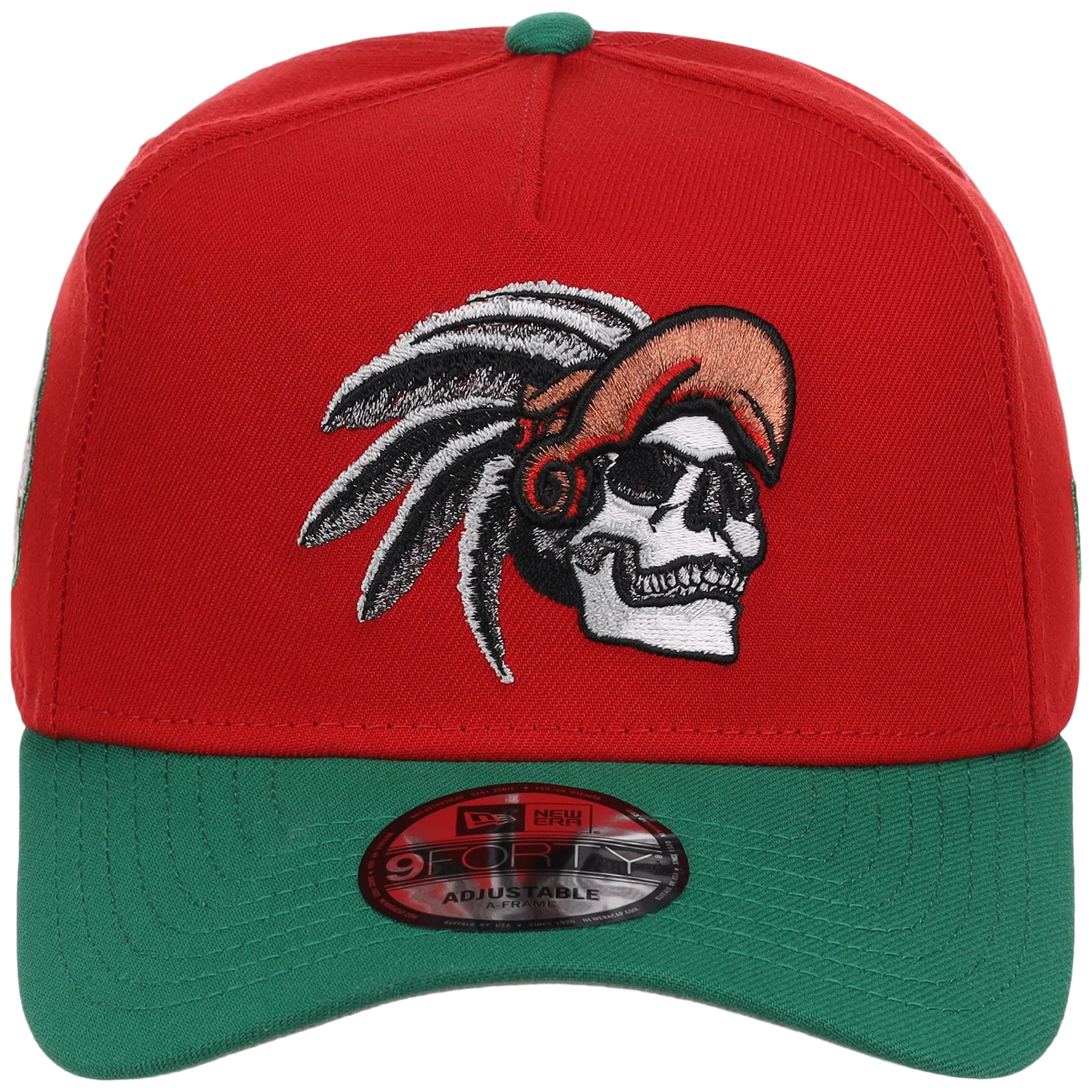 Crown the City: Mexico City - Aztec Head New Era 9FORTY (Red/Dark Green) - Image 5