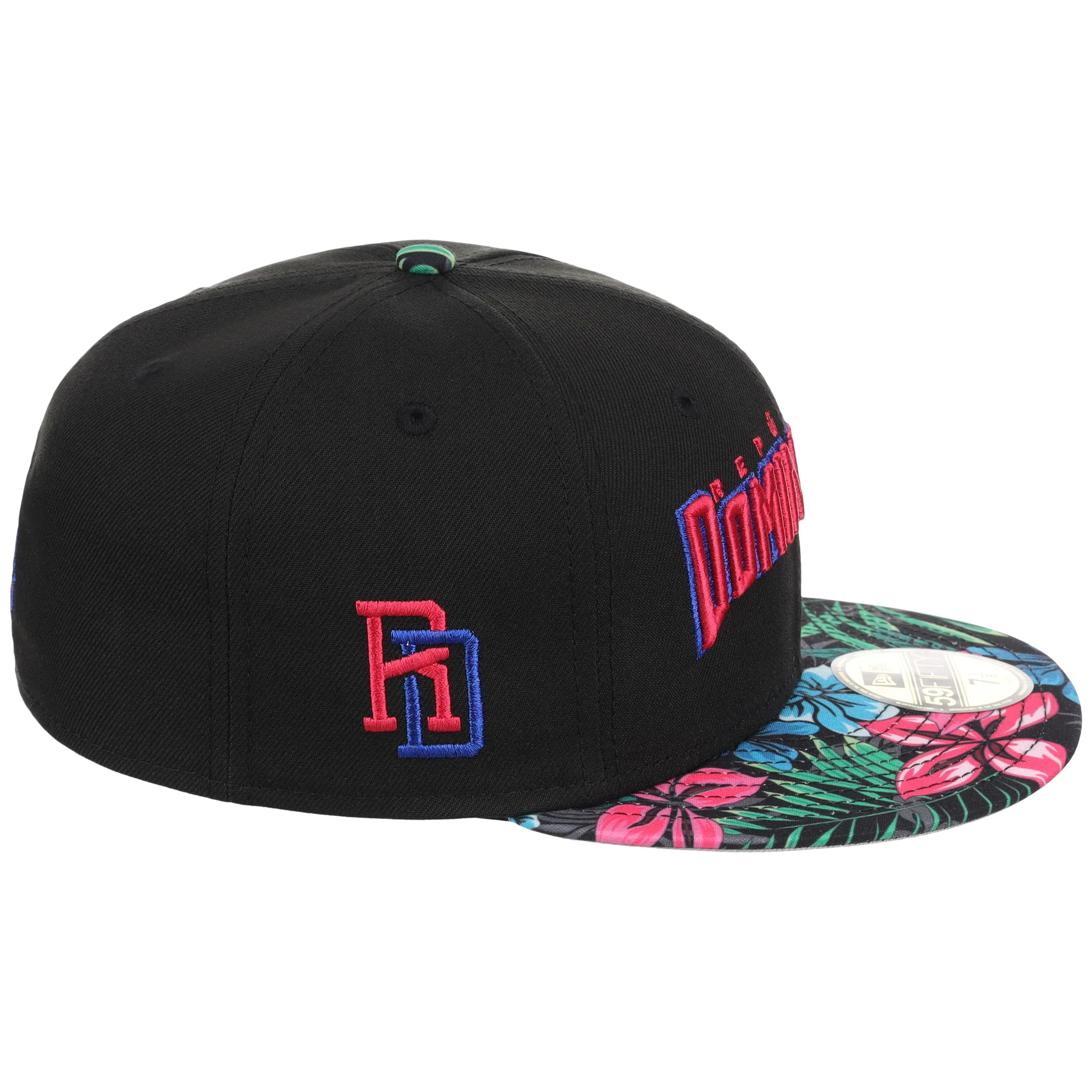 Crown the Country: Dominican Republic New Era 59FIFTY (Black/Floral) 'República Dominicana' - Image 3