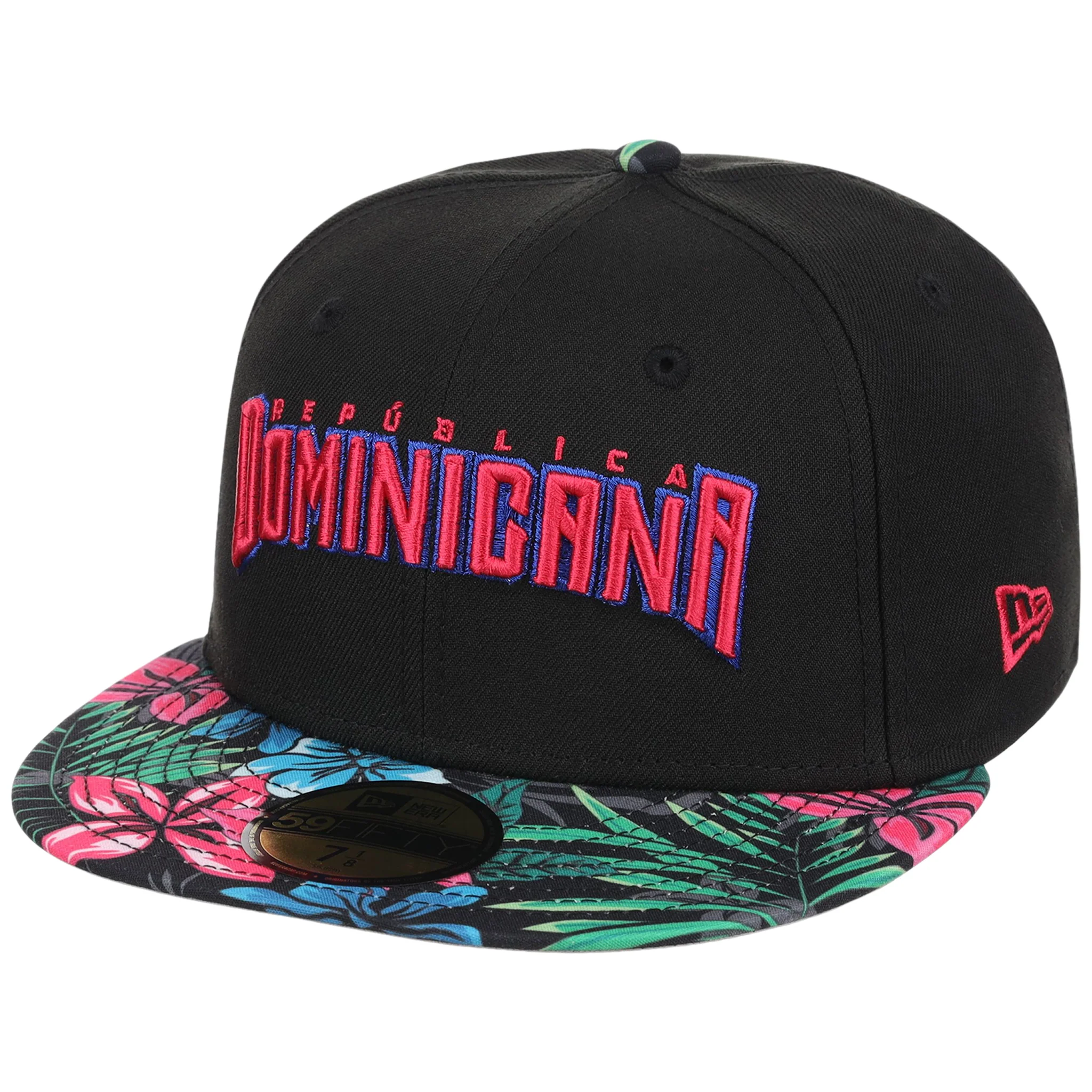 Crown the Country: Dominican Republic New Era 59FIFTY (Black/Floral) 'República Dominicana' - Image 4