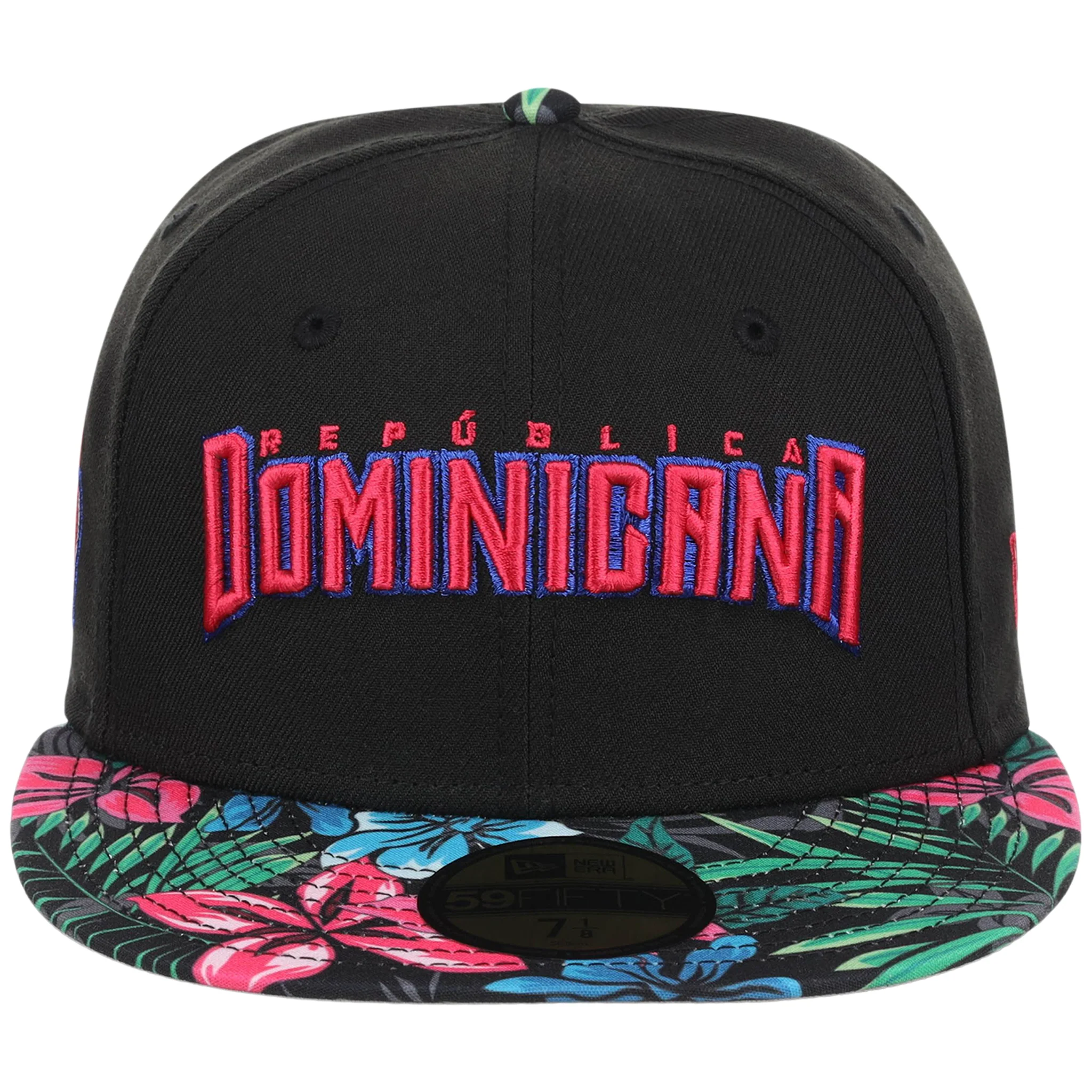 Crown the Country: Dominican Republic New Era 59FIFTY (Black/Floral) 'República Dominicana' - Image 5