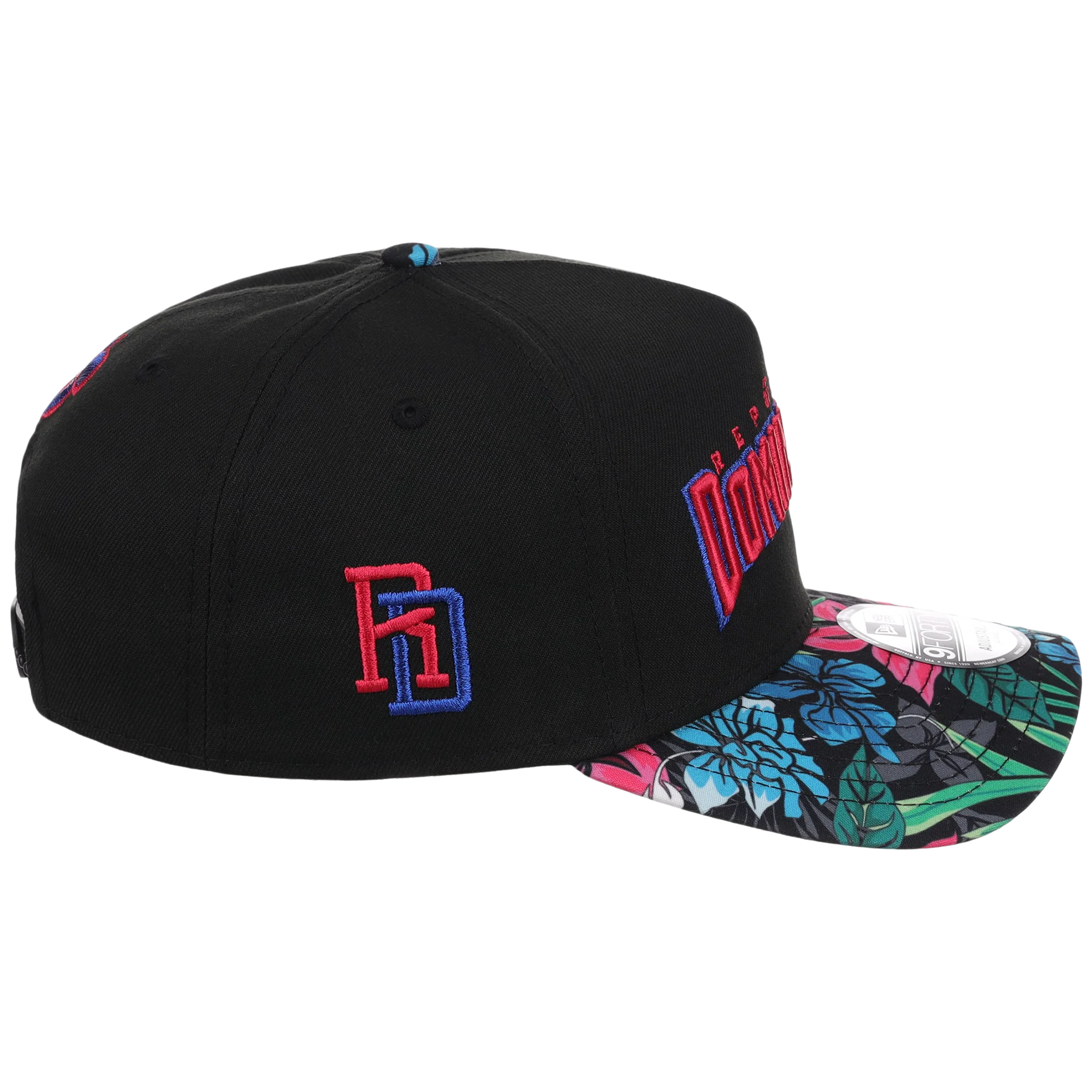 Dominican Republic Crown the Country: Dominican Republic New Era (Black/Floral) - Image 3