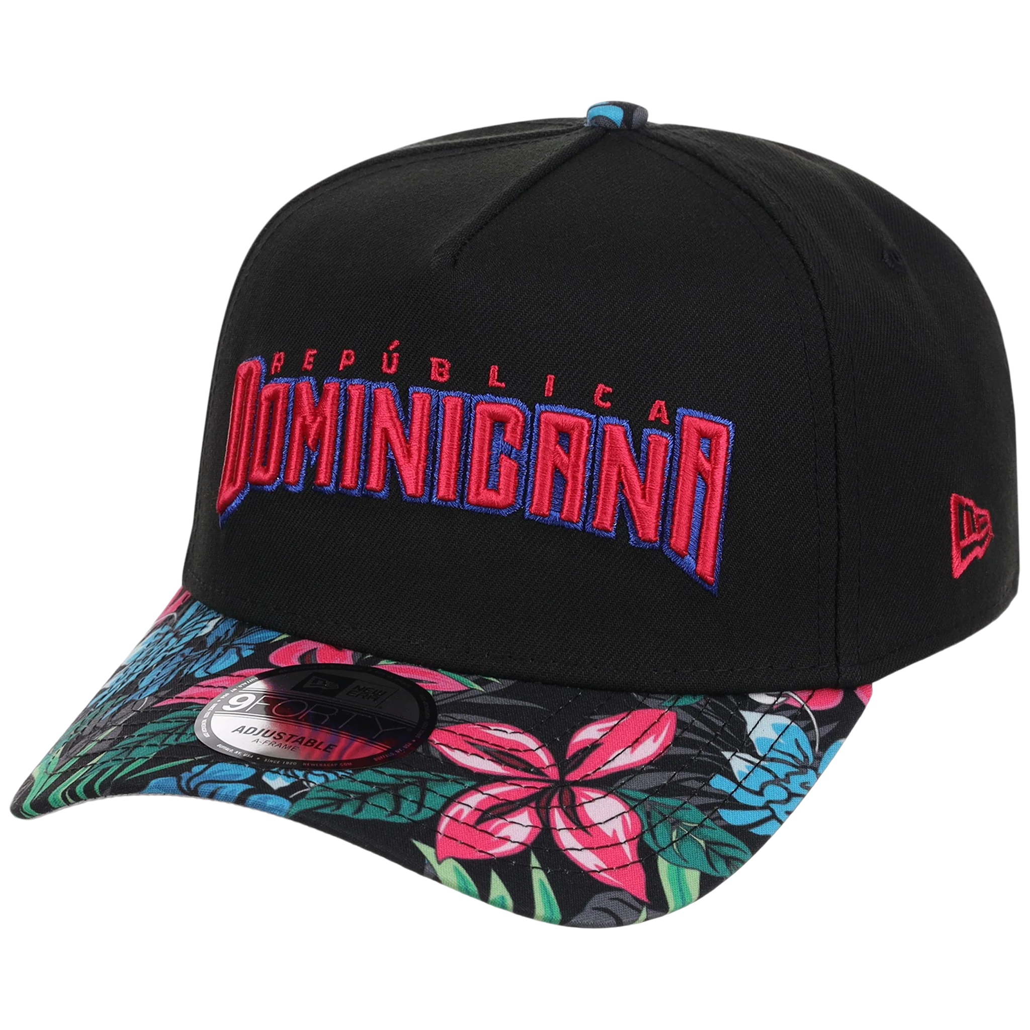 Dominican Republic Crown the Country: Dominican Republic New Era (Black/Floral) - Image 4