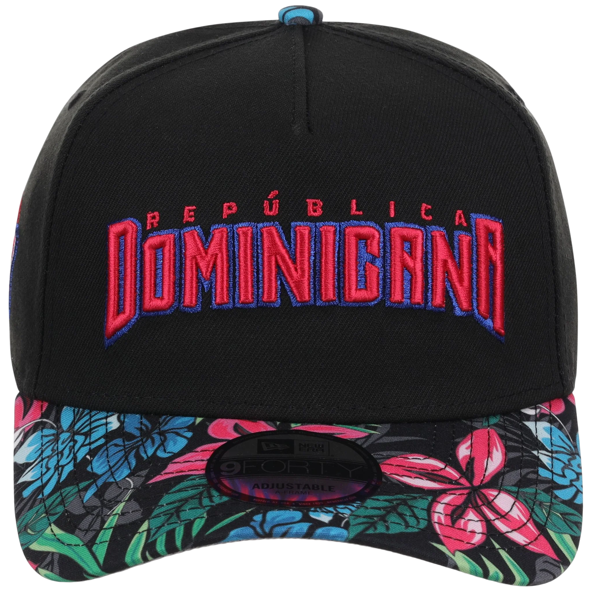 Dominican Republic Crown the Country: Dominican Republic New Era (Black/Floral) - Image 5