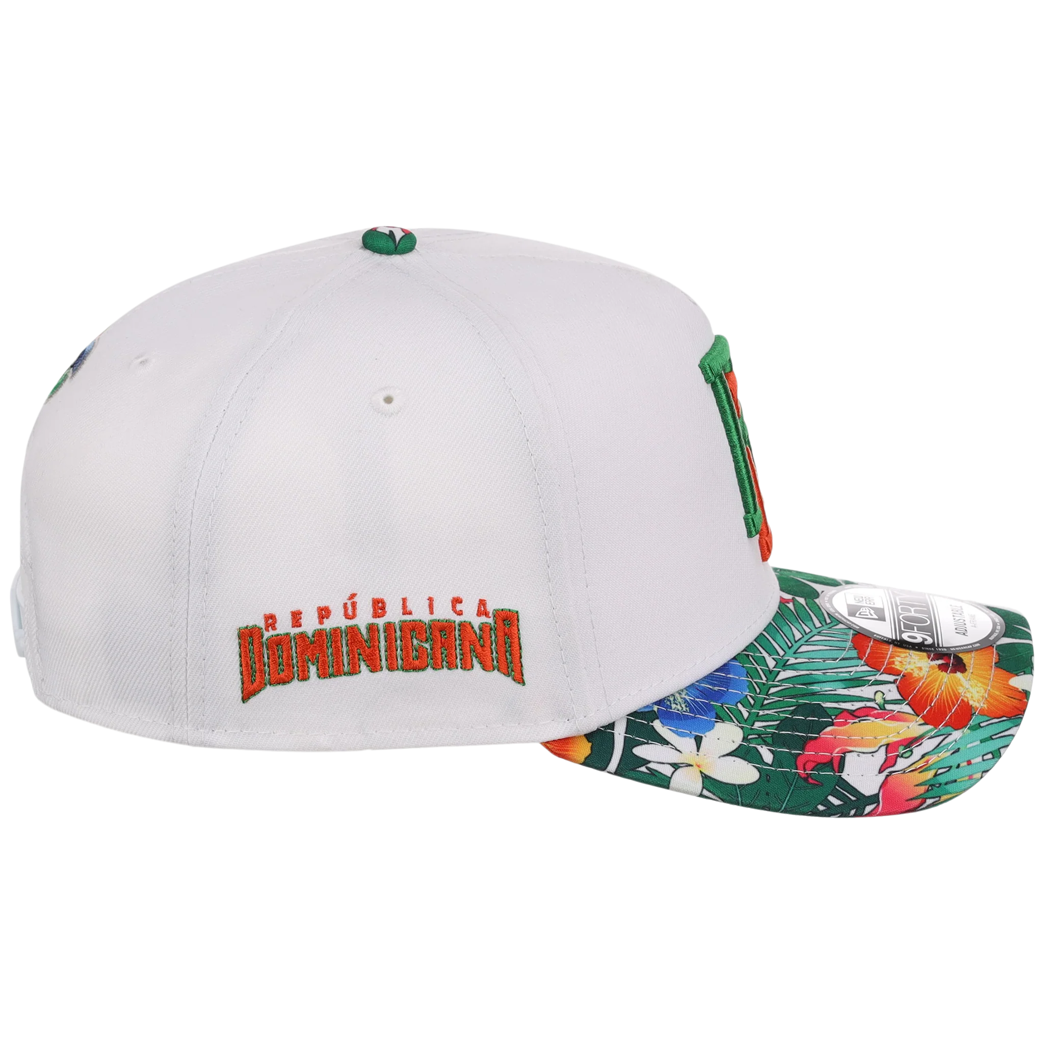 Dominican Republic Crown the Country: Dominican Republic New Era (White/Floral) - Image 3