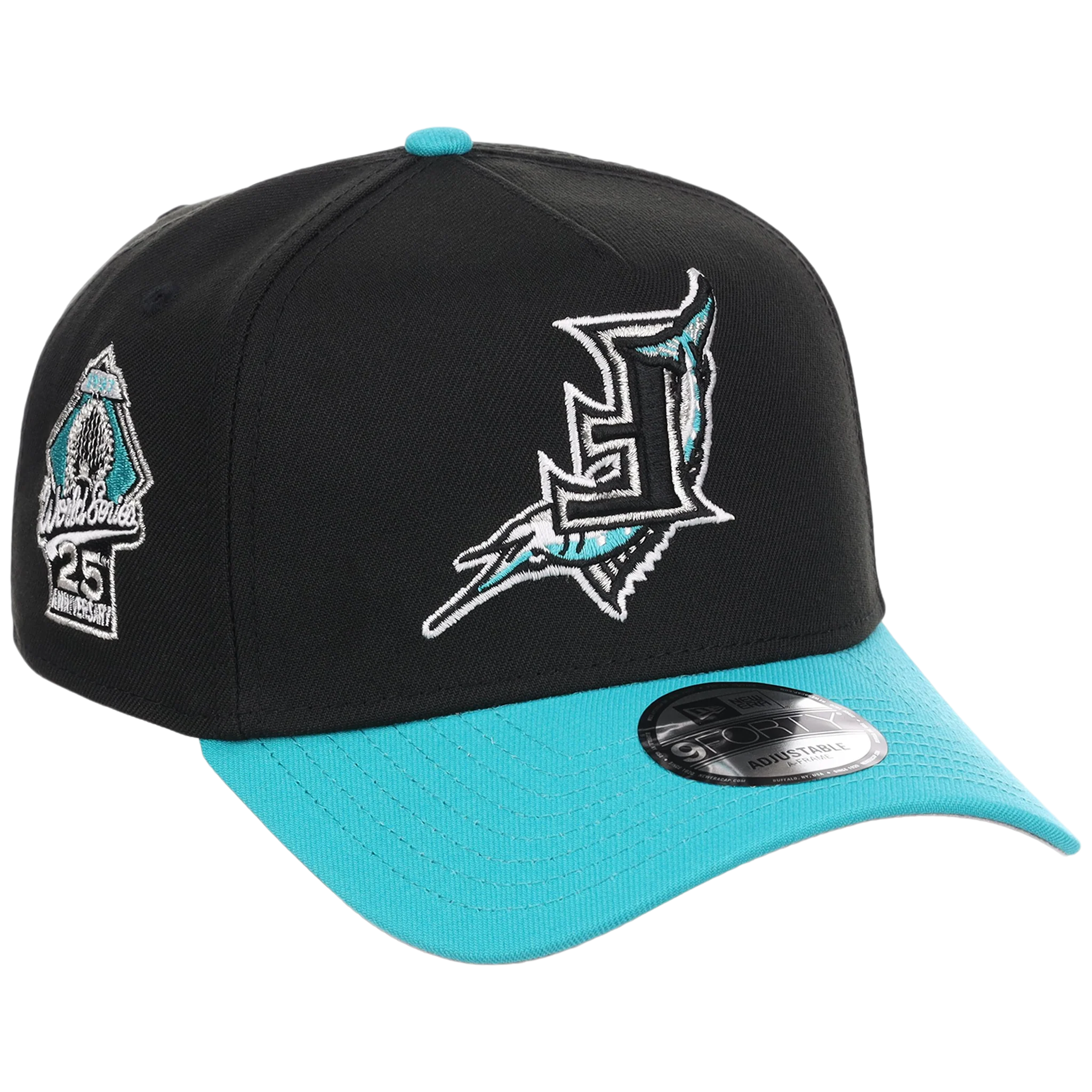 Florida Marlins MLB Flipmode 2.0 New Era 9FORTY A-Frame (Black/Teal/Gray)