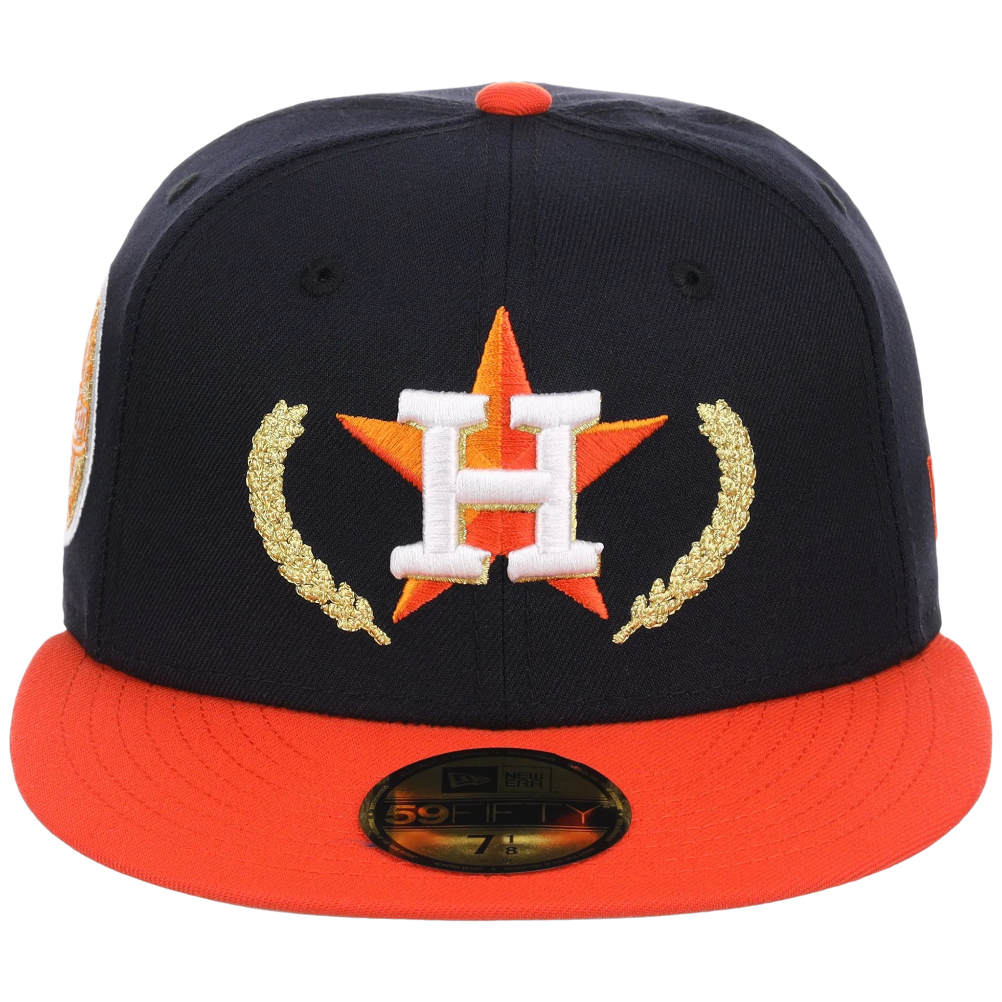 Houston Astros Houston Crown the City 'Gold Leaf' New Era 59FIFTY (Navy/Orange) - Image 5
