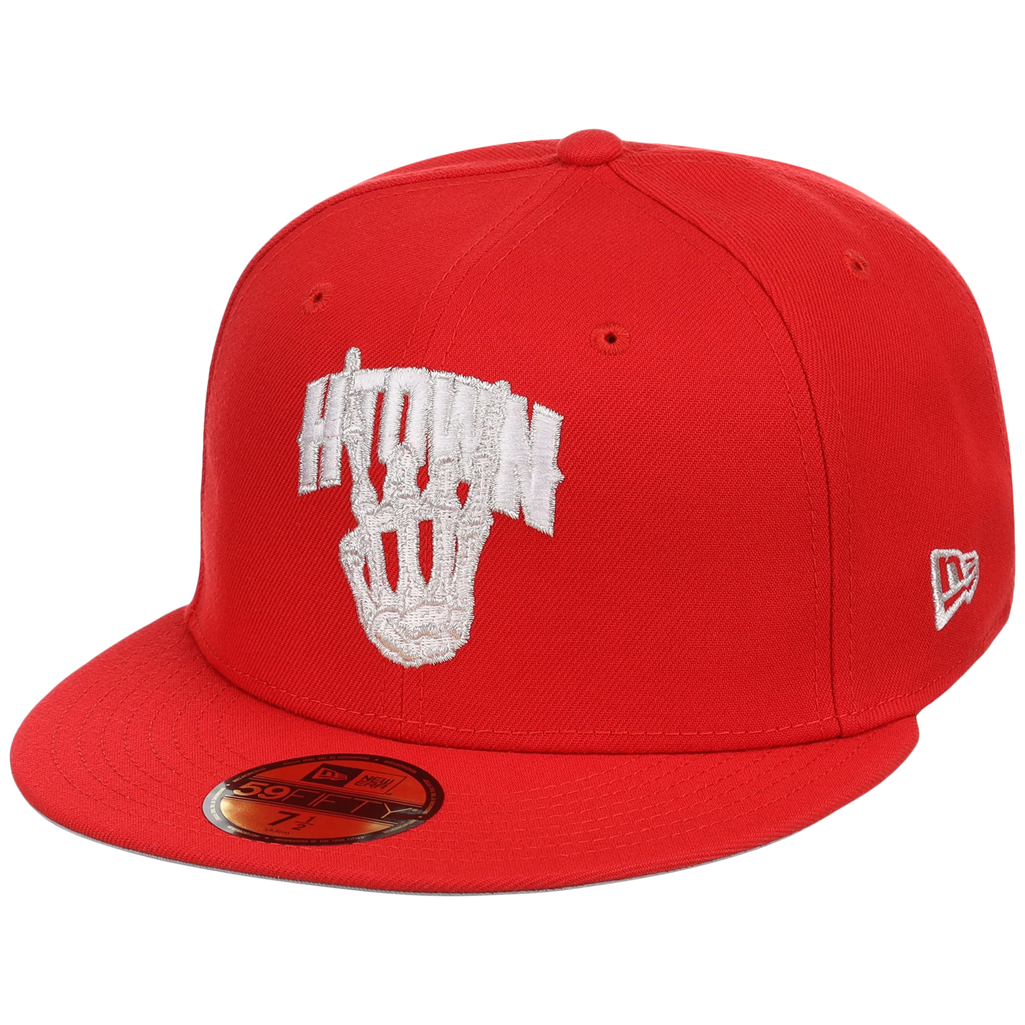 Houston Astros Houston Crown the City 'H-Town Skeleton' New Era 59FIFTY (Red/Red) - Image 4
