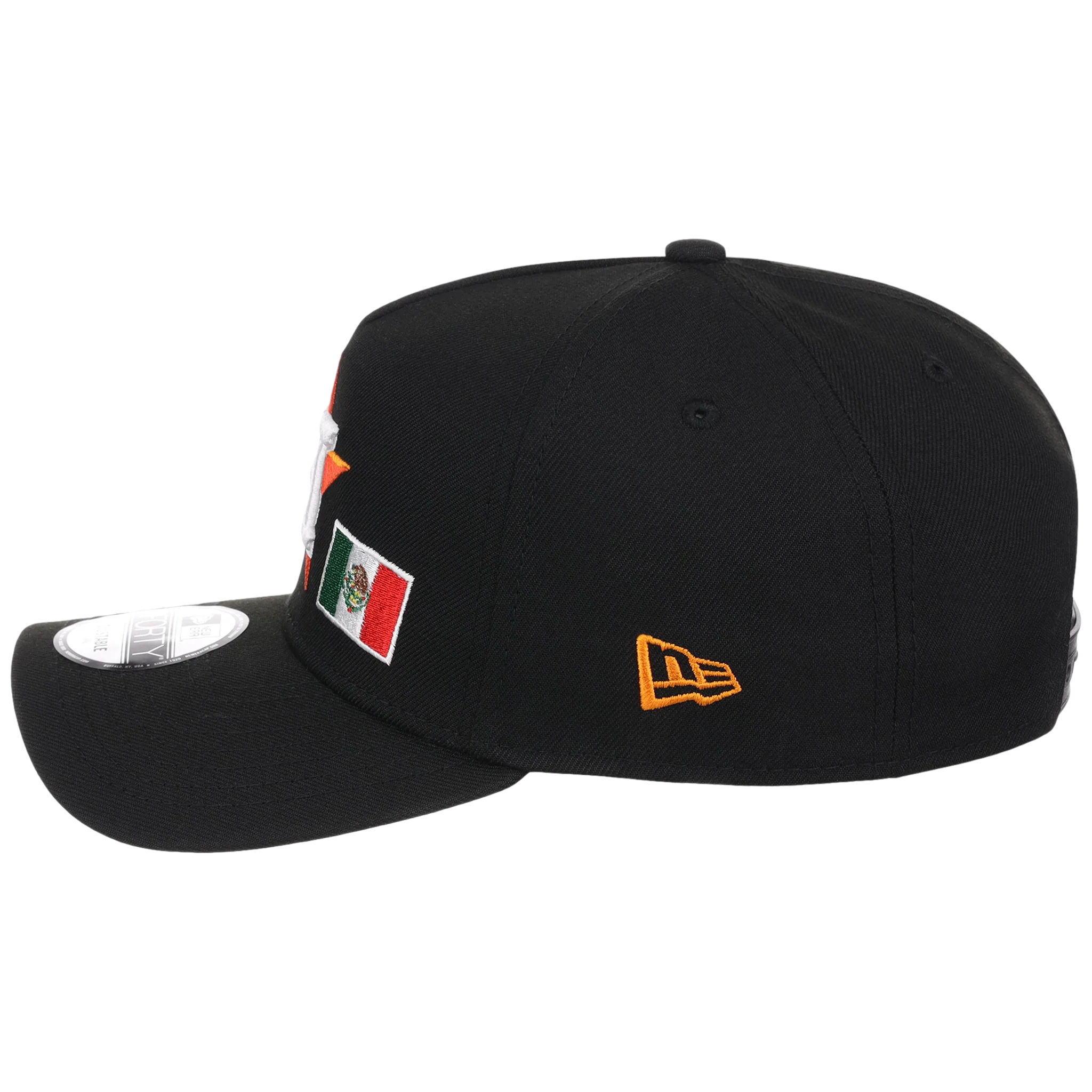 Houston Astros Houston Crown the City 'MEX Flag' New Era 9FORTY (Black/Black) - Image 6