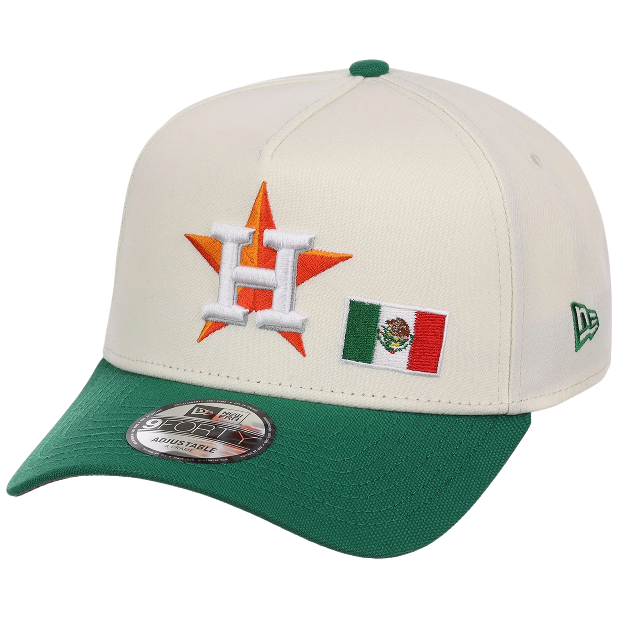 Houston Astros Houston Crown the City 'MEX Flag' New Era 9FORTY (Chrome/Kelly Green) - Image 4