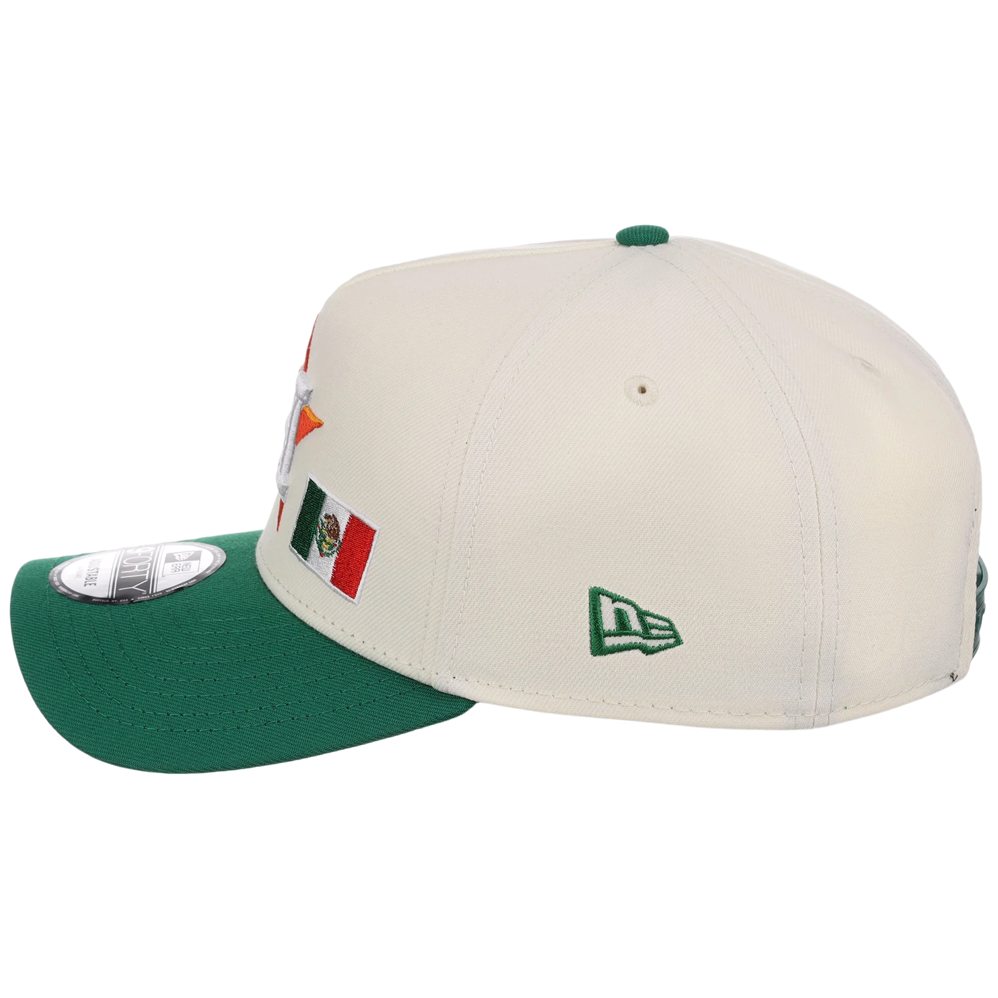 Houston Astros Houston Crown the City 'MEX Flag' New Era 9FORTY (Chrome/Kelly Green) - Image 6