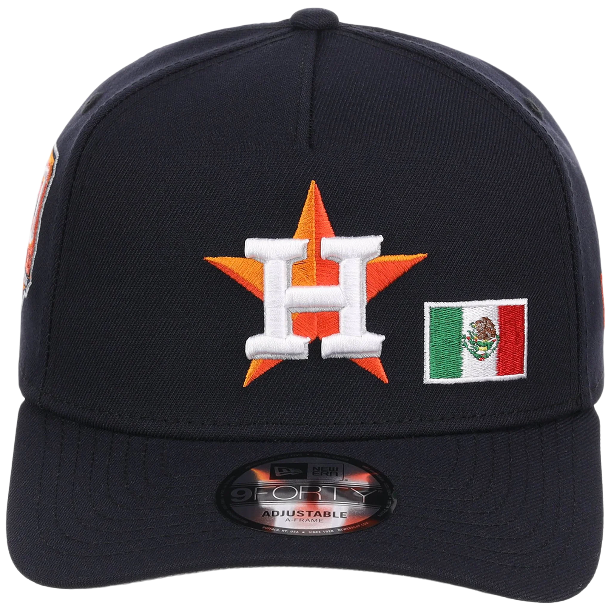 Houston Astros Houston Crown the City 'MEX Flag' New Era 9FORTY (Navy/Navy) - Image 5