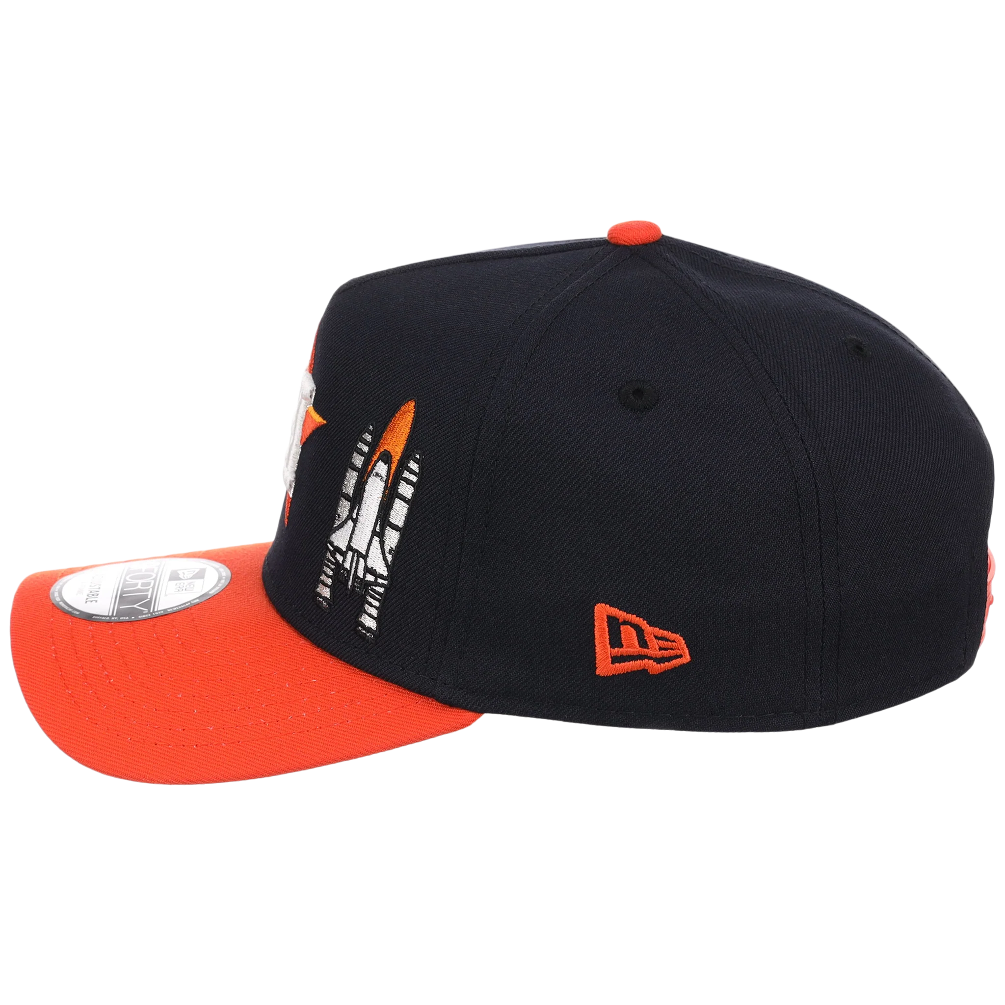 Houston Astros Houston Crown the City 'Spaceship' New Era 9FORTY (Navy/Orange) - Image 6