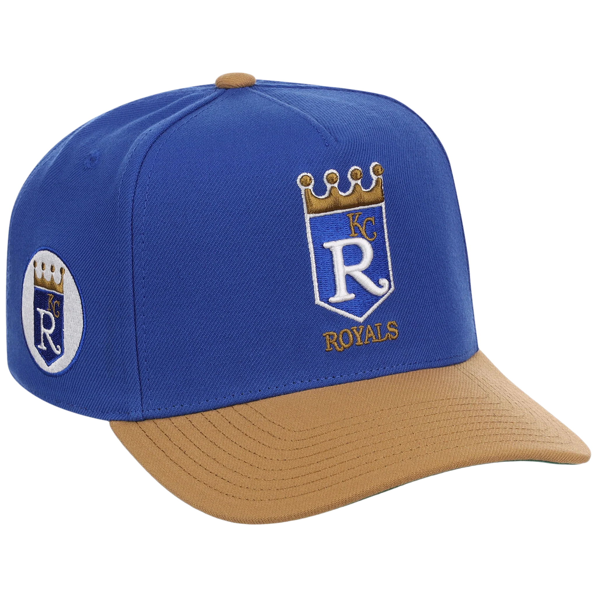 Kansas City Royals Mitchell & Ness MLB 'Era Flip' Heritage Series Pro Pinch - Royal/Tan