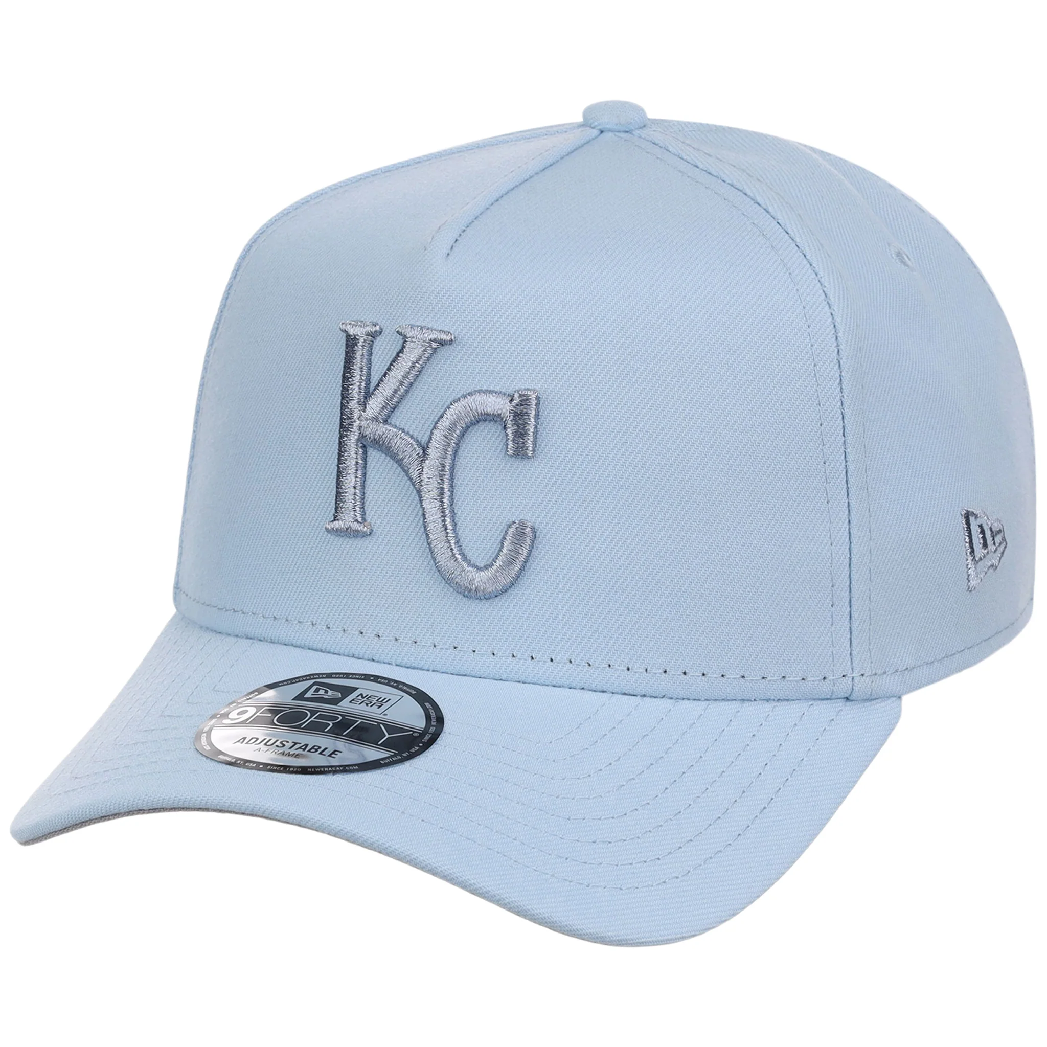 Kansas City Royals MLB Glacial Blue New Era 9FORTY A-Frame - Image 4