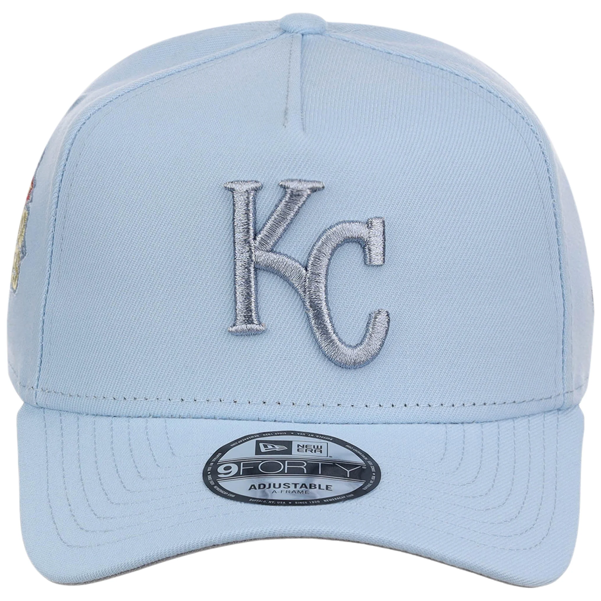 Kansas City Royals MLB Glacial Blue New Era 9FORTY A-Frame - Image 5