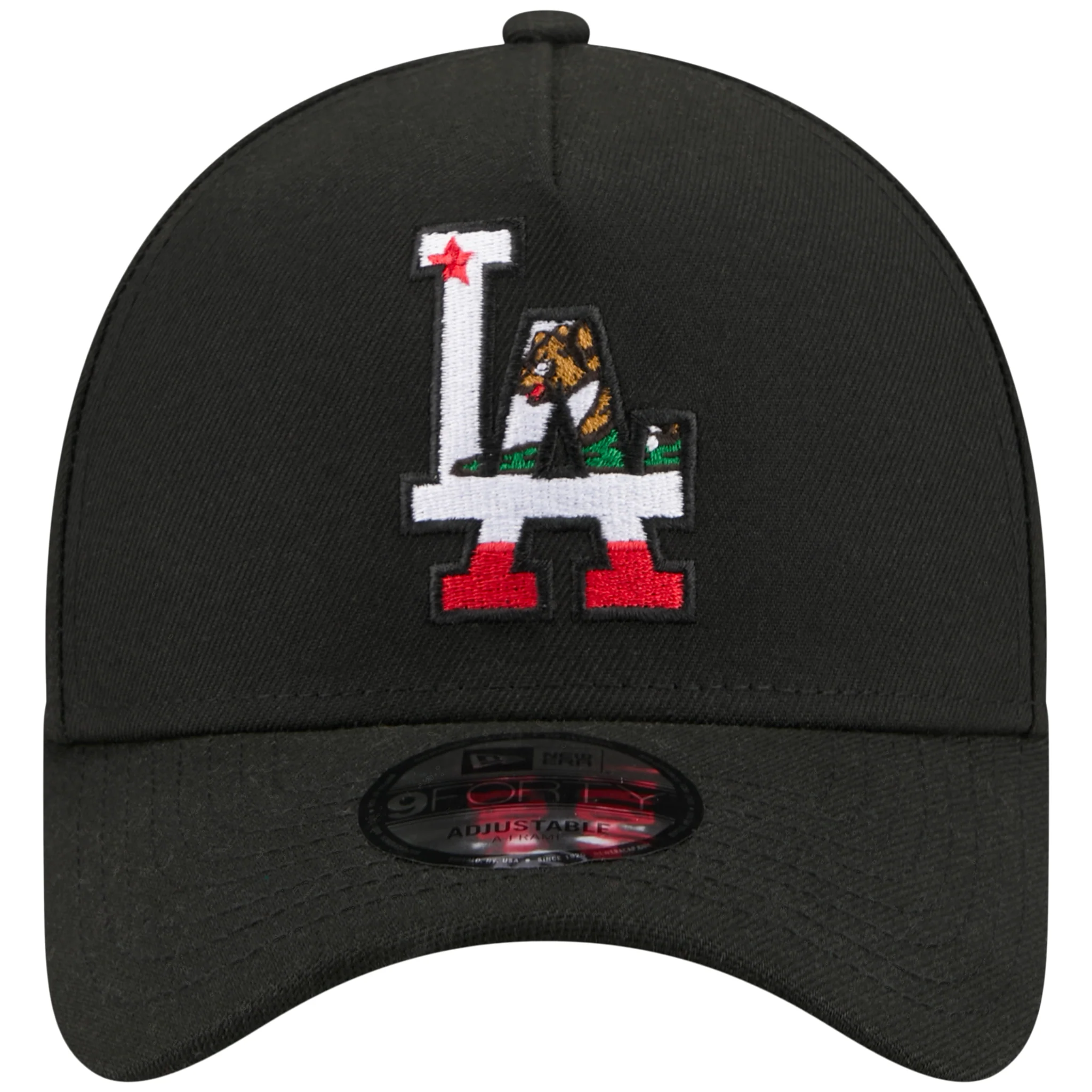 Los Angeles Dodgers Los Angeles Crown the City - Flag Fill - Black/Black New Era 9FORTY - Image 5