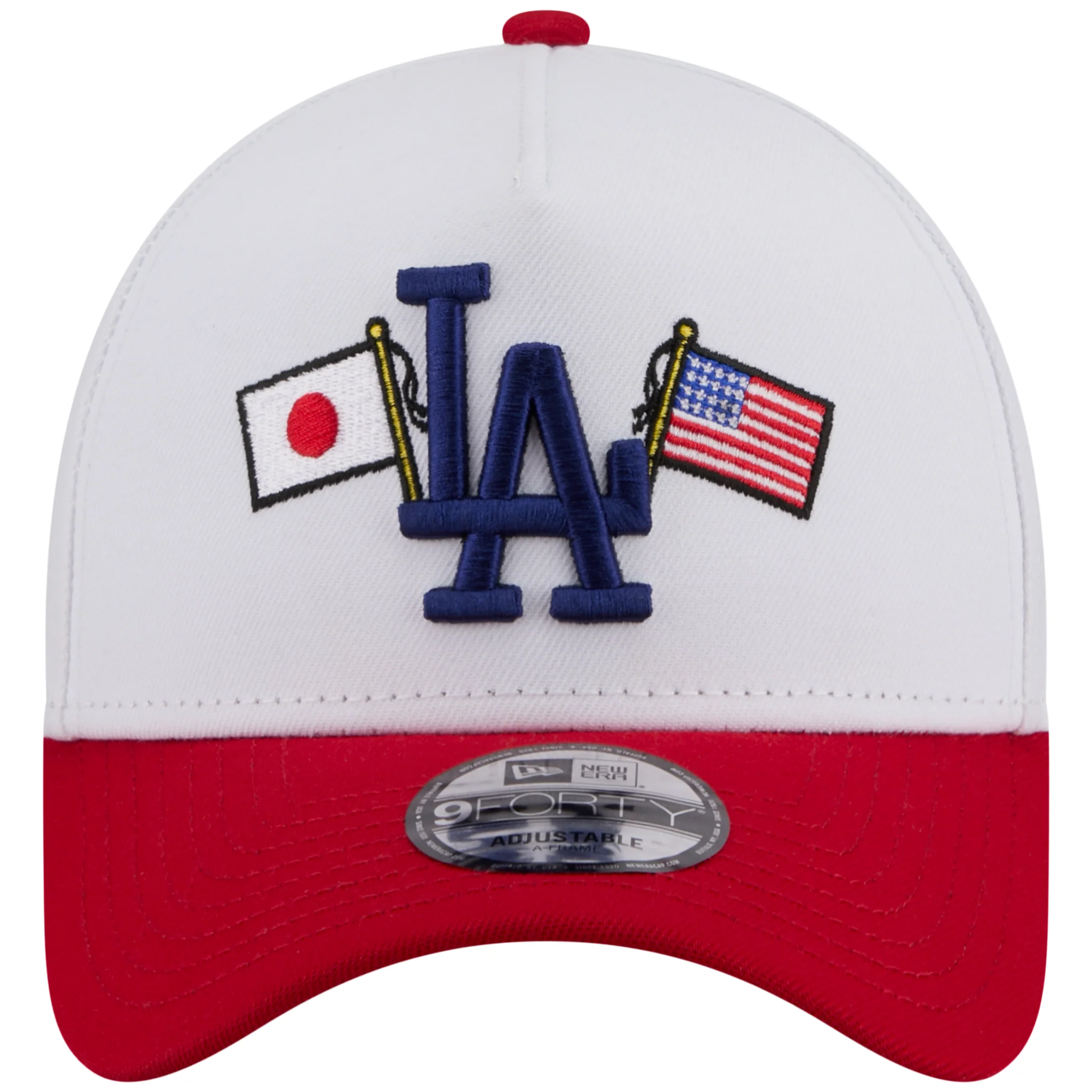 Los Angeles Dodgers Los Angeles Crown the City - JAPAN USA Flags - White/Red New Era 9FORTY - Image 5