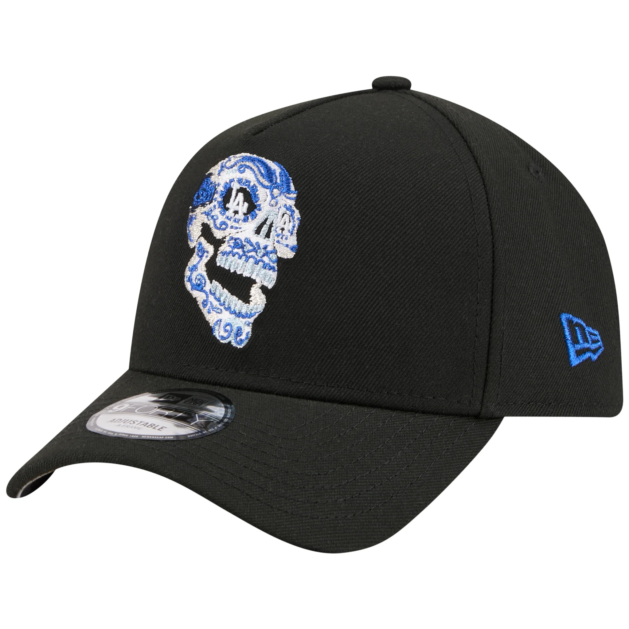 Los Angeles Dodgers Los Angeles Crown the City - Sugar Skull - Black/Black New Era 9FORTY - Image 4