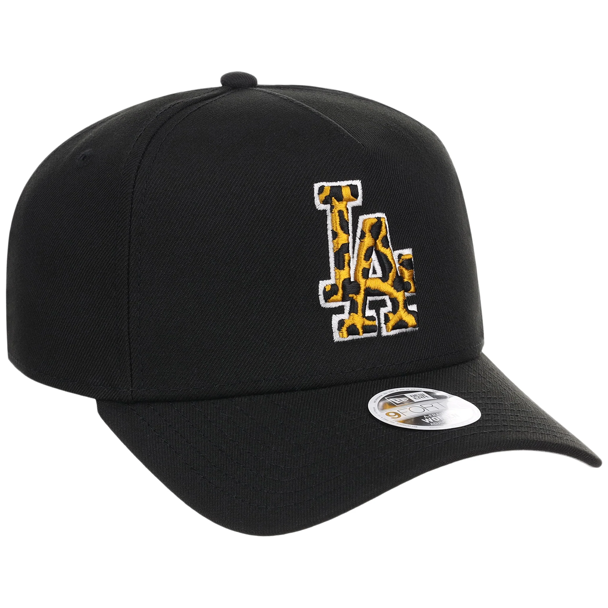 Los Angeles Dodgers Women's New Era 9FORTY Black x Cheetah A-Frame