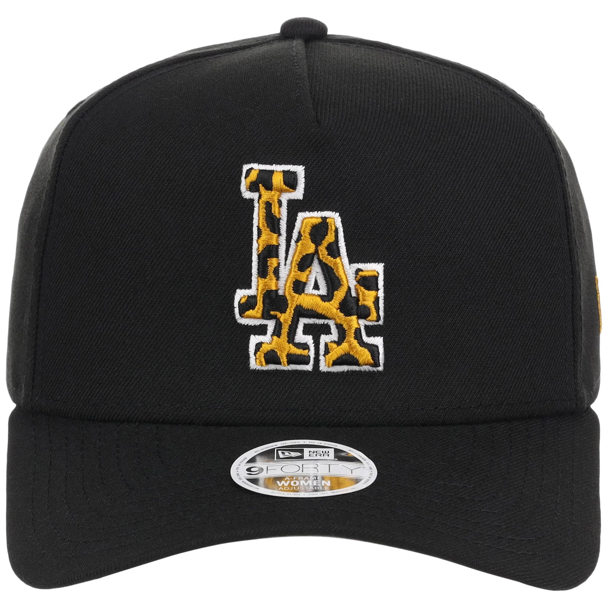 Los Angeles Dodgers Women's New Era 9FORTY Black x Cheetah A-Frame - Image 5