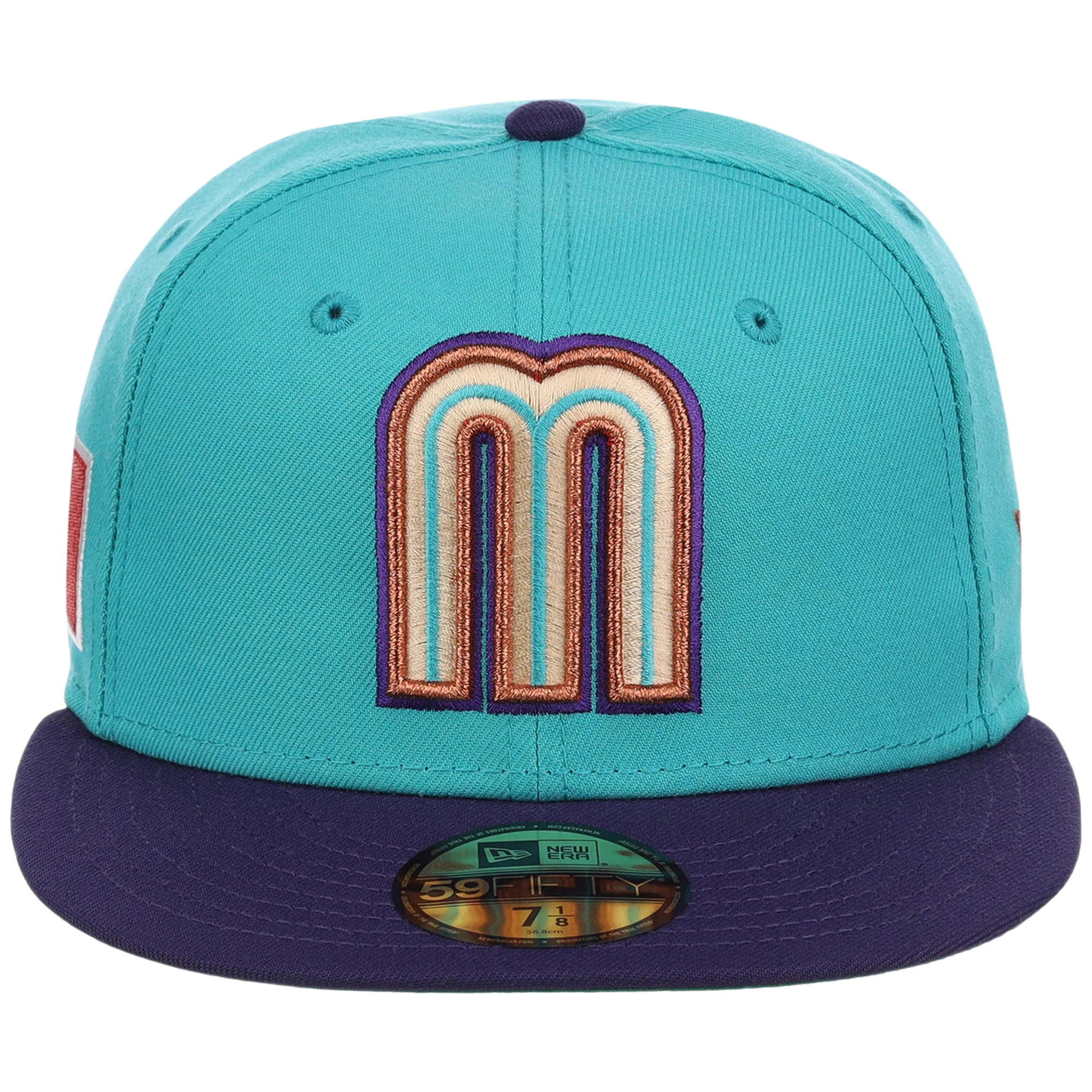Mexico MLB United by Baseball New Era 59FIFTY (Teal/Purple) - Image 5