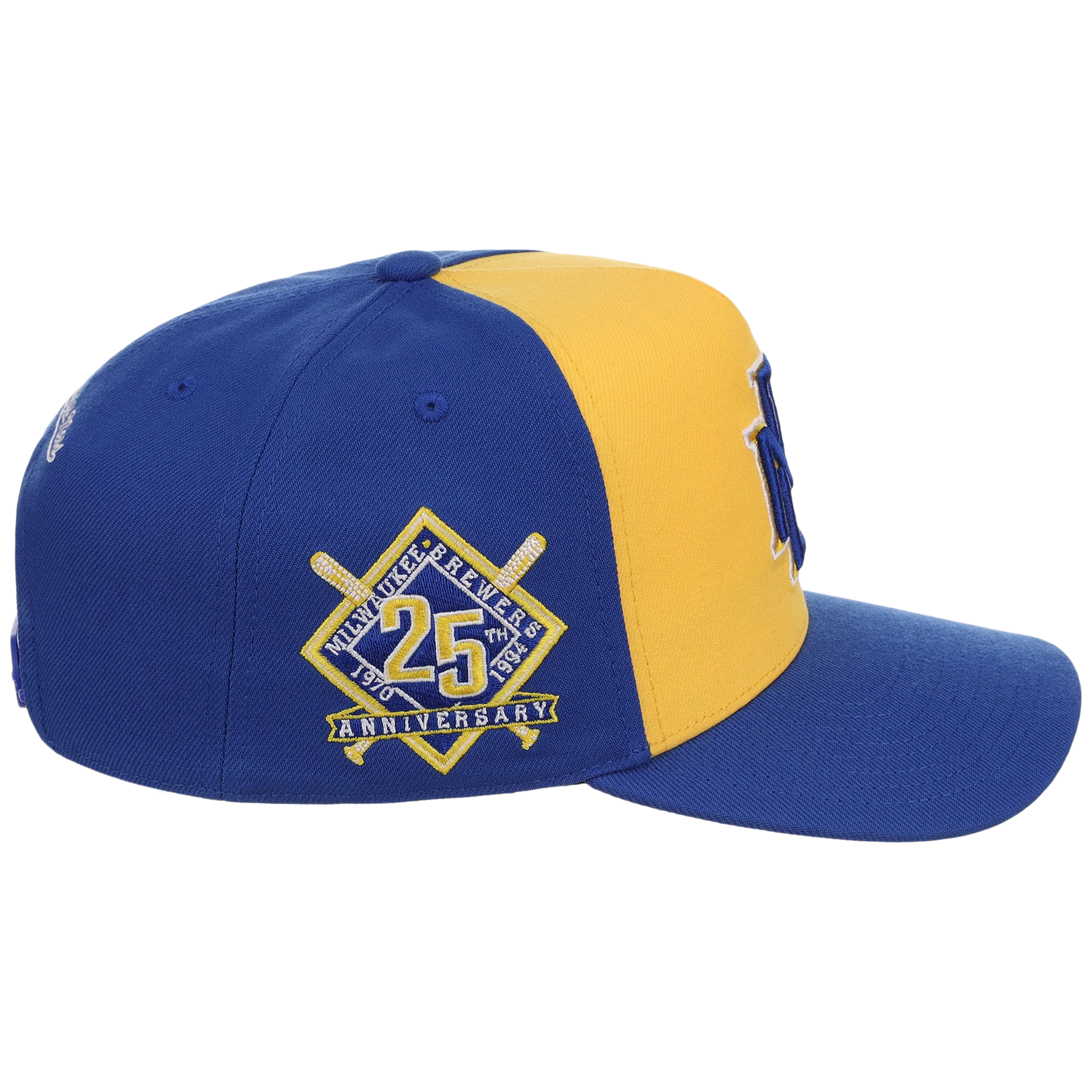 Milwaukee Brewers Mitchell & Ness MLB 'Era Flip' Heritage Series Pro Pinch - Yellow/Royal - Image 3