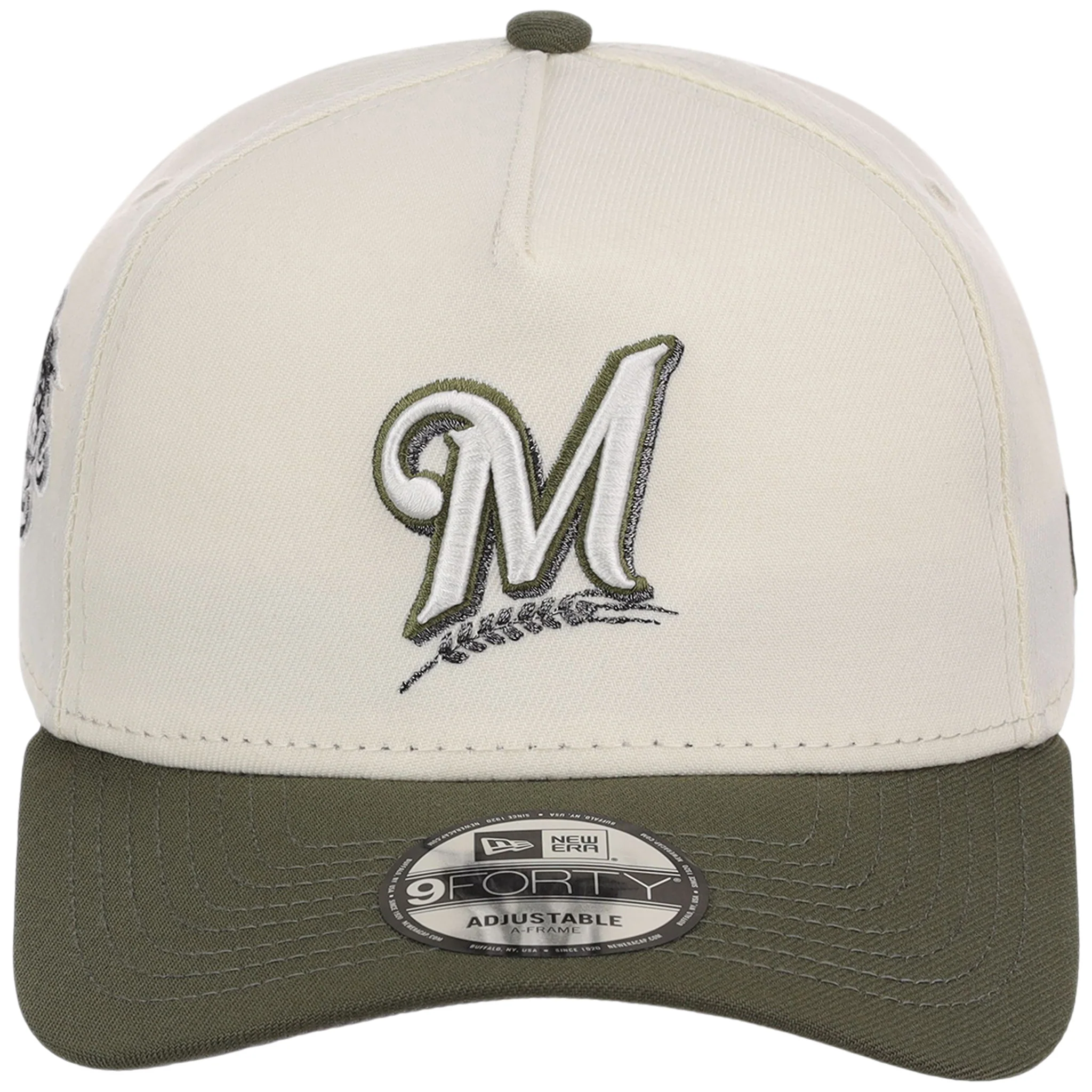Milwaukee Brewers MLB Chrome Olive New Era 9FORTY - Image 5