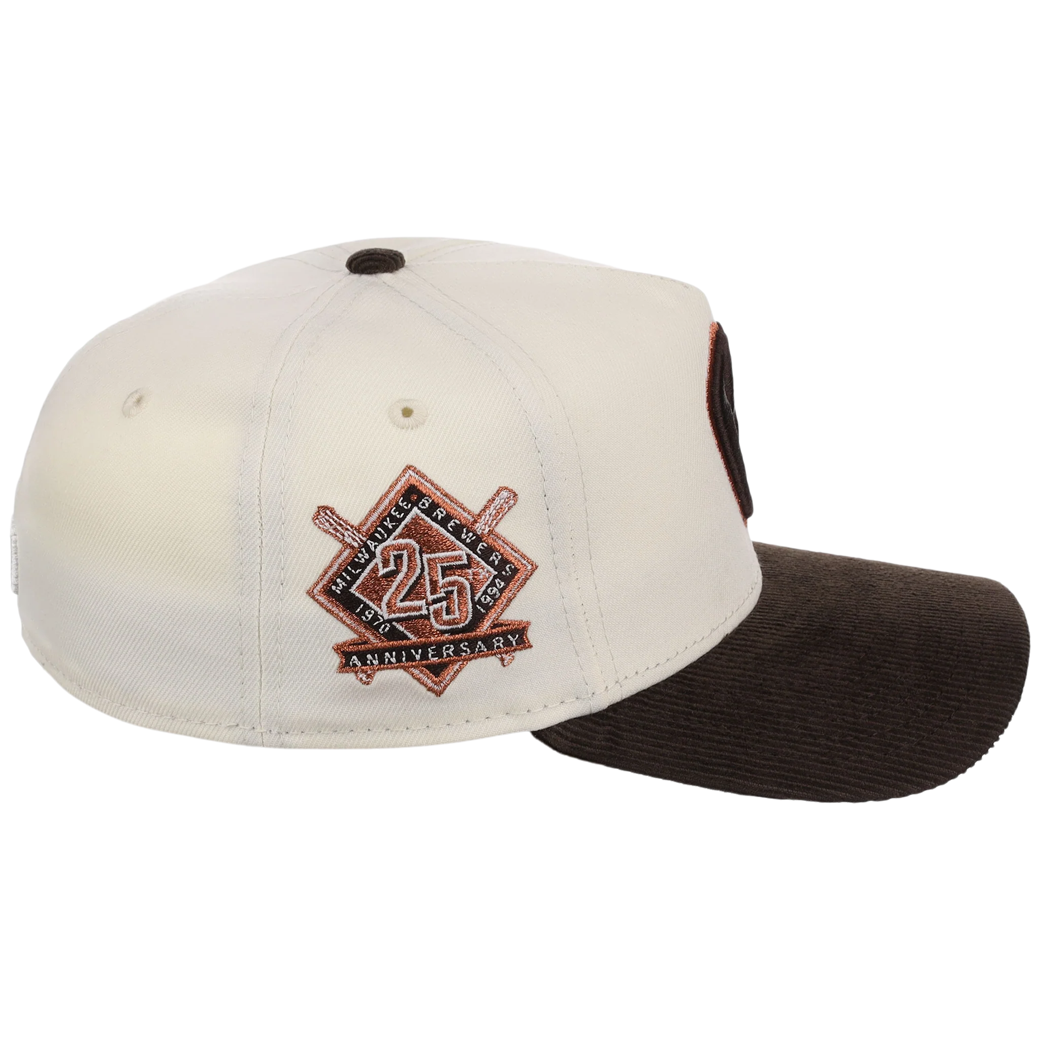 Milwaukee Brewers MLB Chrome Walnut Cord New Era 59FORTY - Image 3