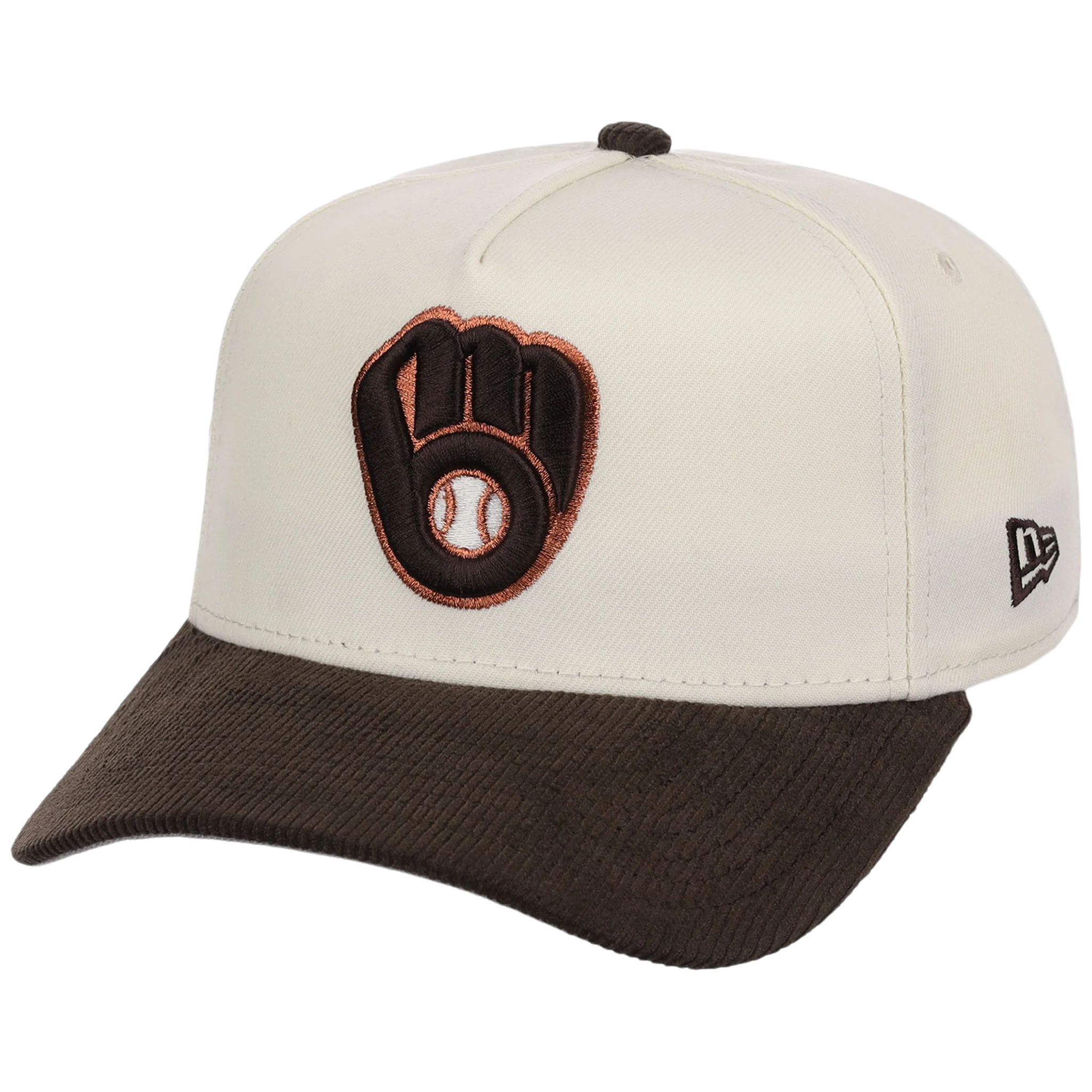 Milwaukee Brewers MLB Chrome Walnut Cord New Era 59FORTY - Image 4