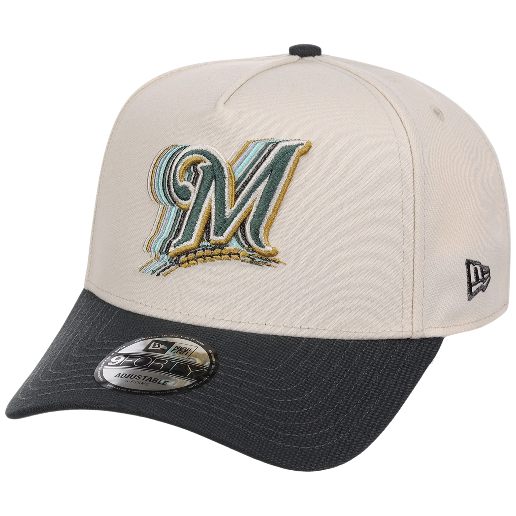 Milwaukee Brewers MLB Cream Clouds New Era 9FORTY - Image 4
