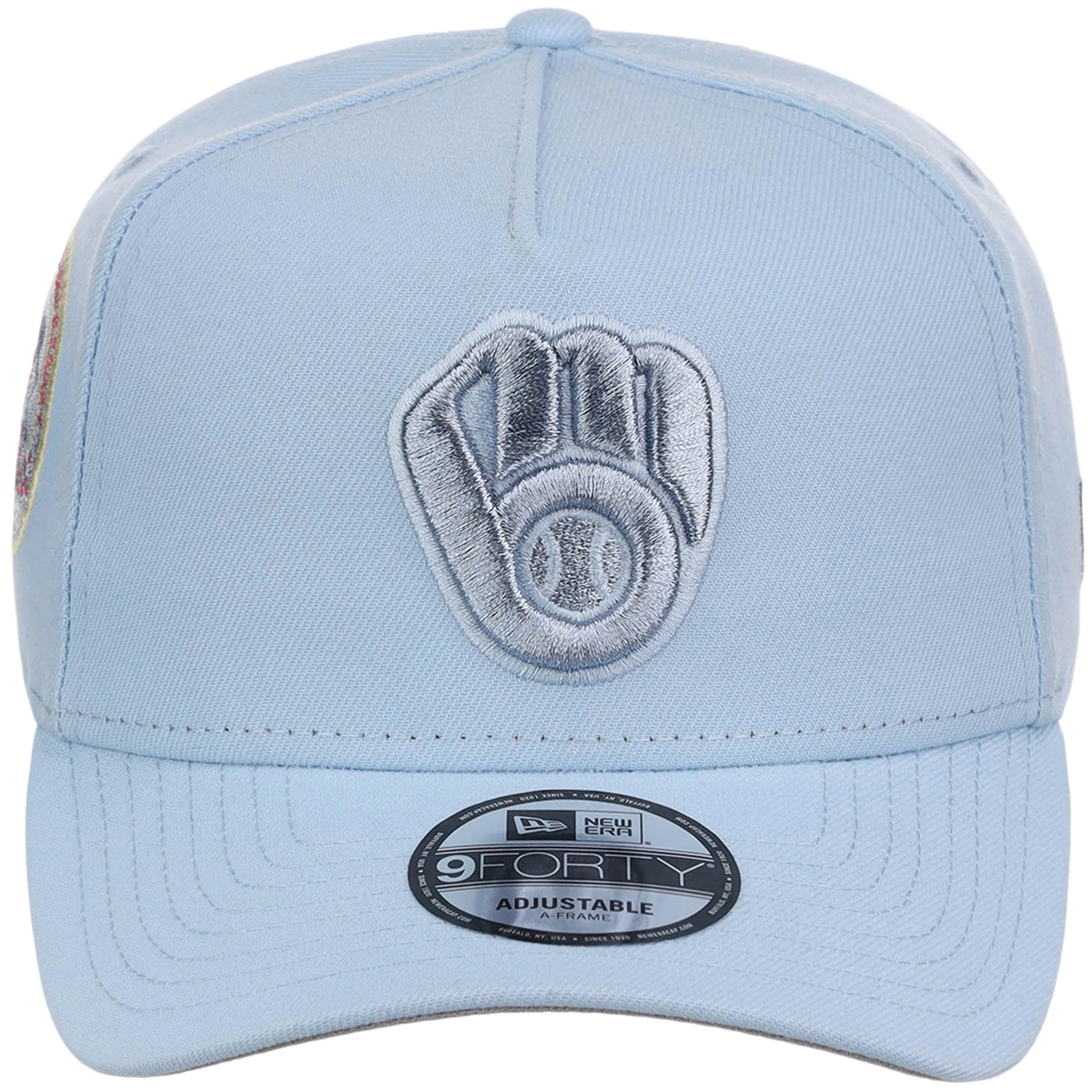 Milwaukee Brewers MLB Glacial Blue New Era 9FORTY A-Frame - Image 5