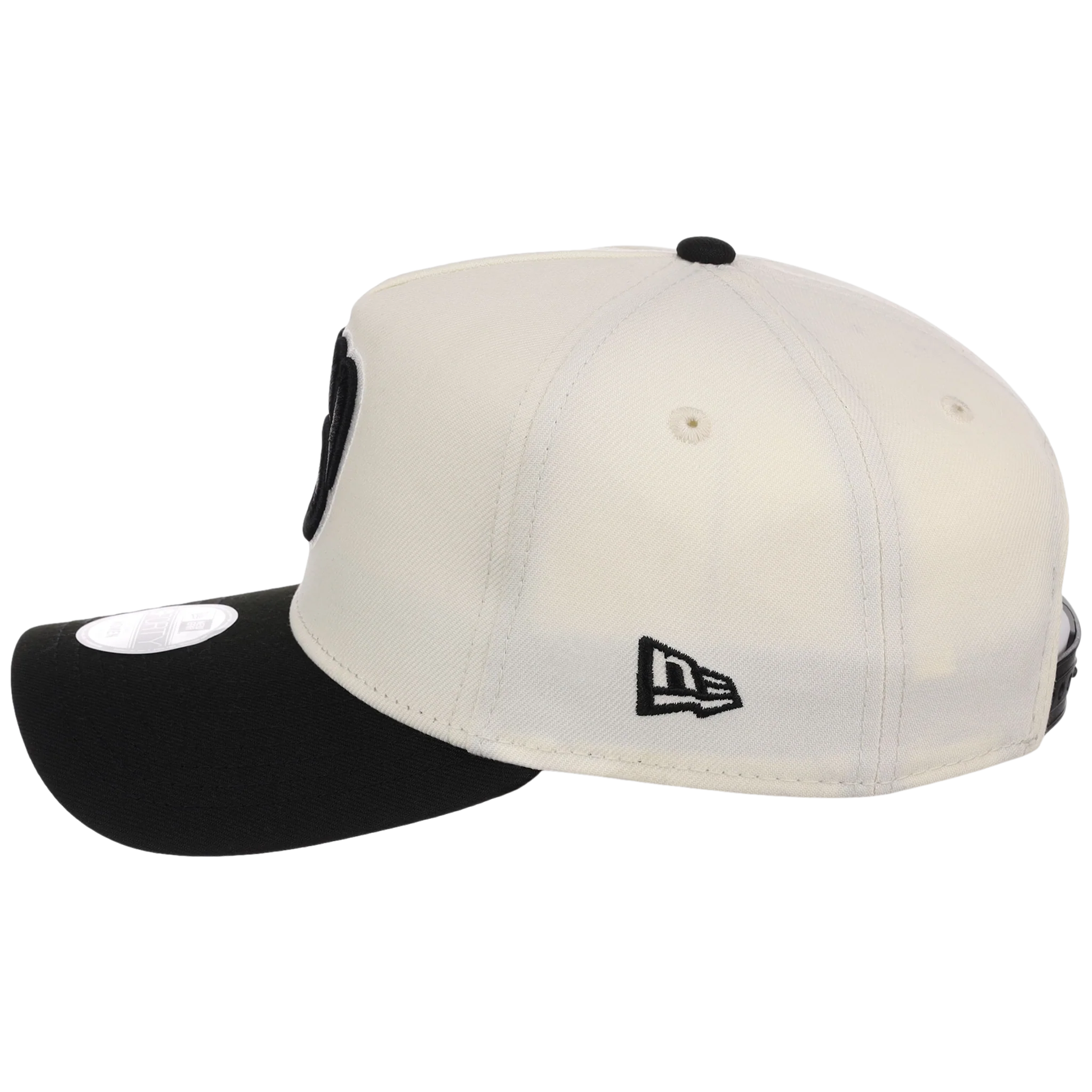 Milwaukee Brewers Women's New Era 9FORTY Chrome x Black A-Frame - Image 6