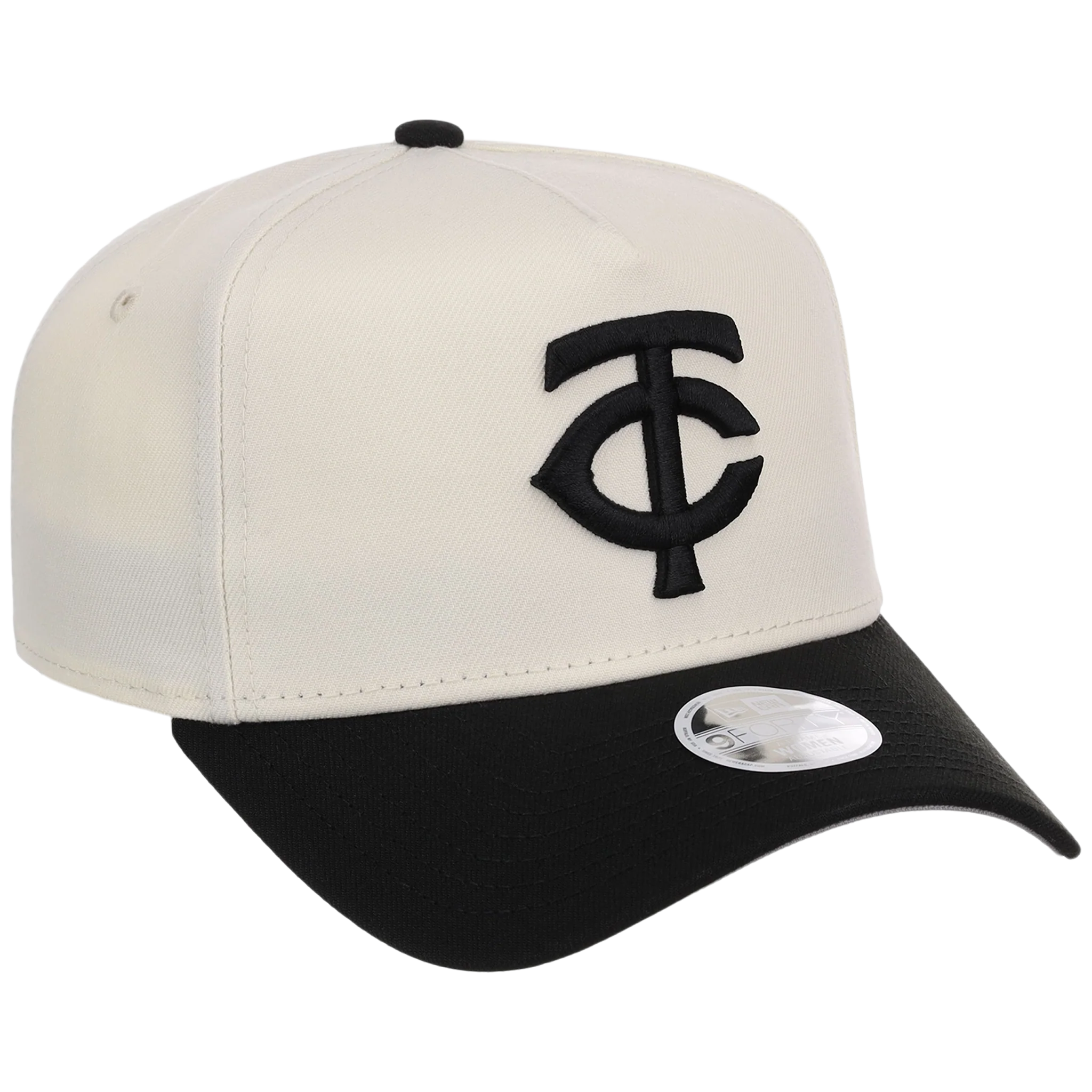 Minnesota Twins Women's New Era 9FORTY Chrome x Black A-Frame