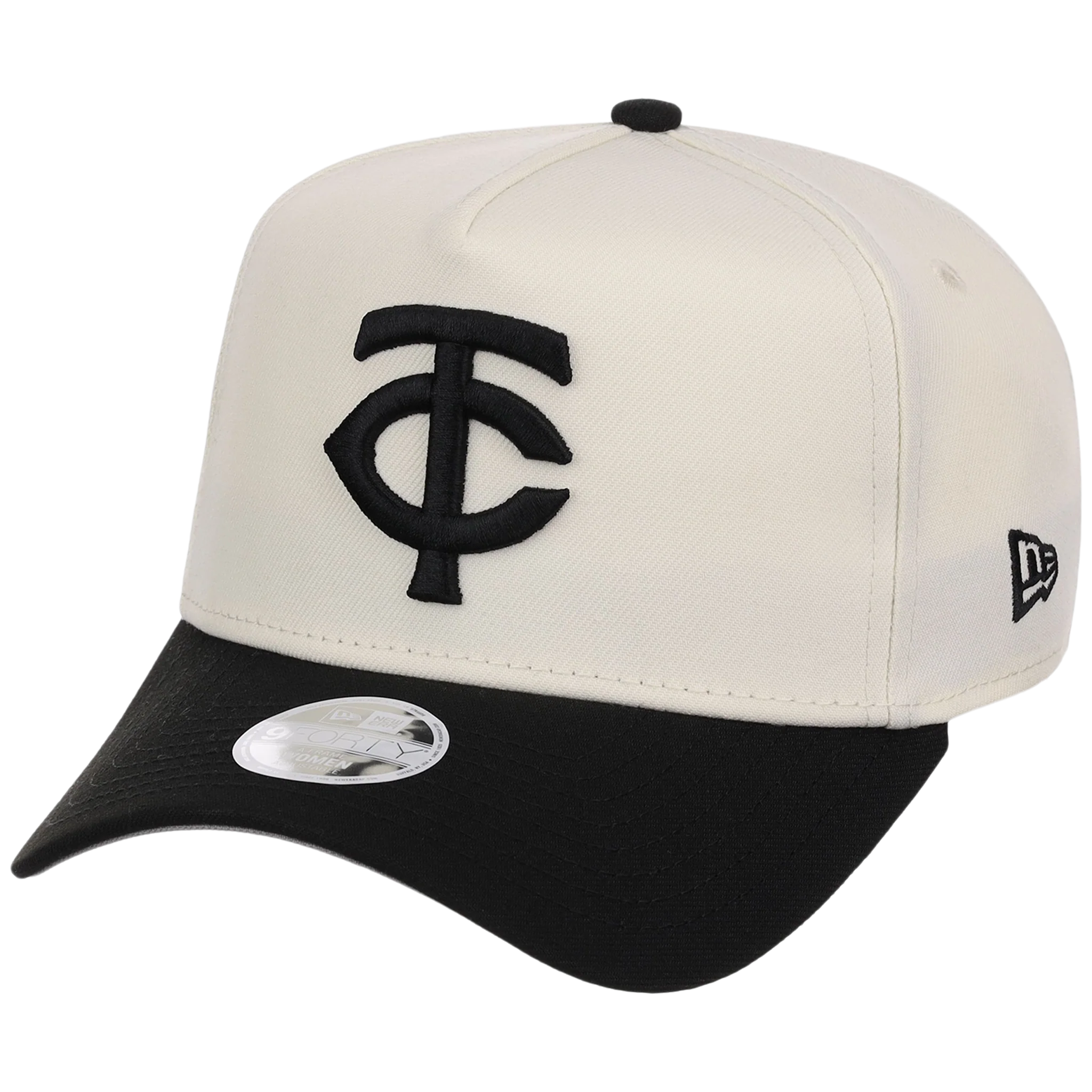 Minnesota Twins Women's New Era 9FORTY Chrome x Black A-Frame - Image 4