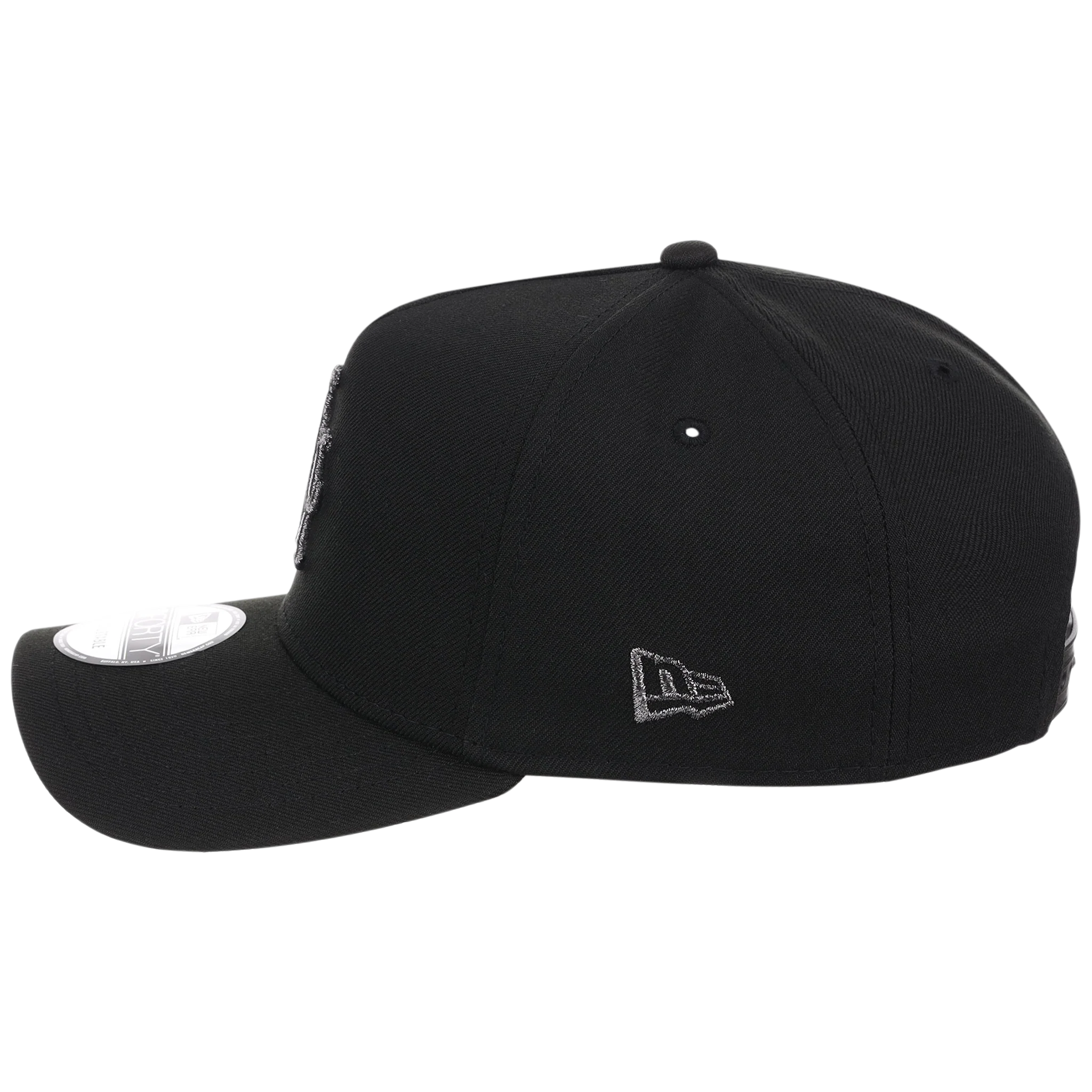 New York Mets MLB Flipmode 2.0 Liquid Titanium New Era 9FORTY A-Frame (Black/Black/Gray) - Image 6
