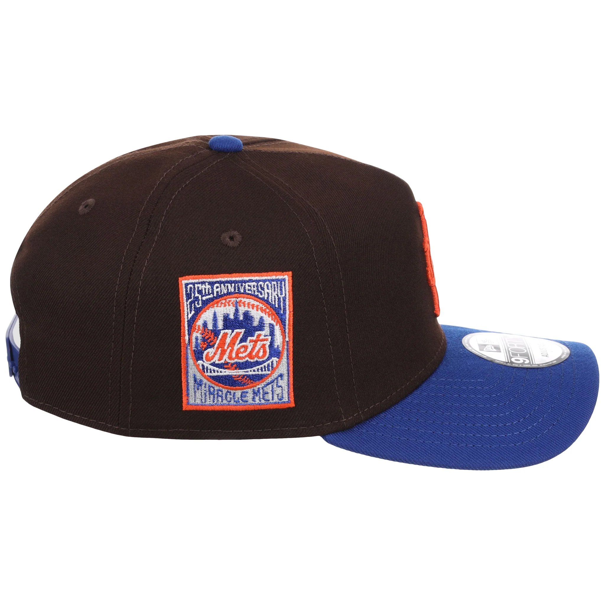 New York Mets MLB Flipmode 2.0 New Era 9FORTY A-Frame (Black/Royal/Gray) - Image 3