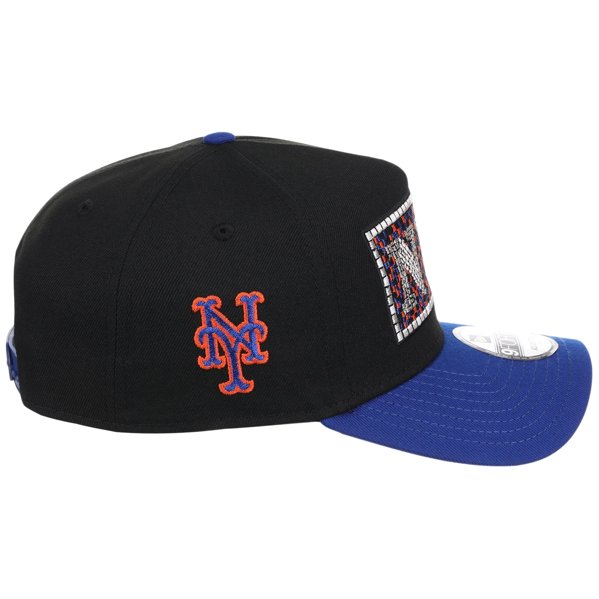 New York Mets - New York Crown the City - Subway Tile New Era 9FORTY - Black/Royal - Image 3